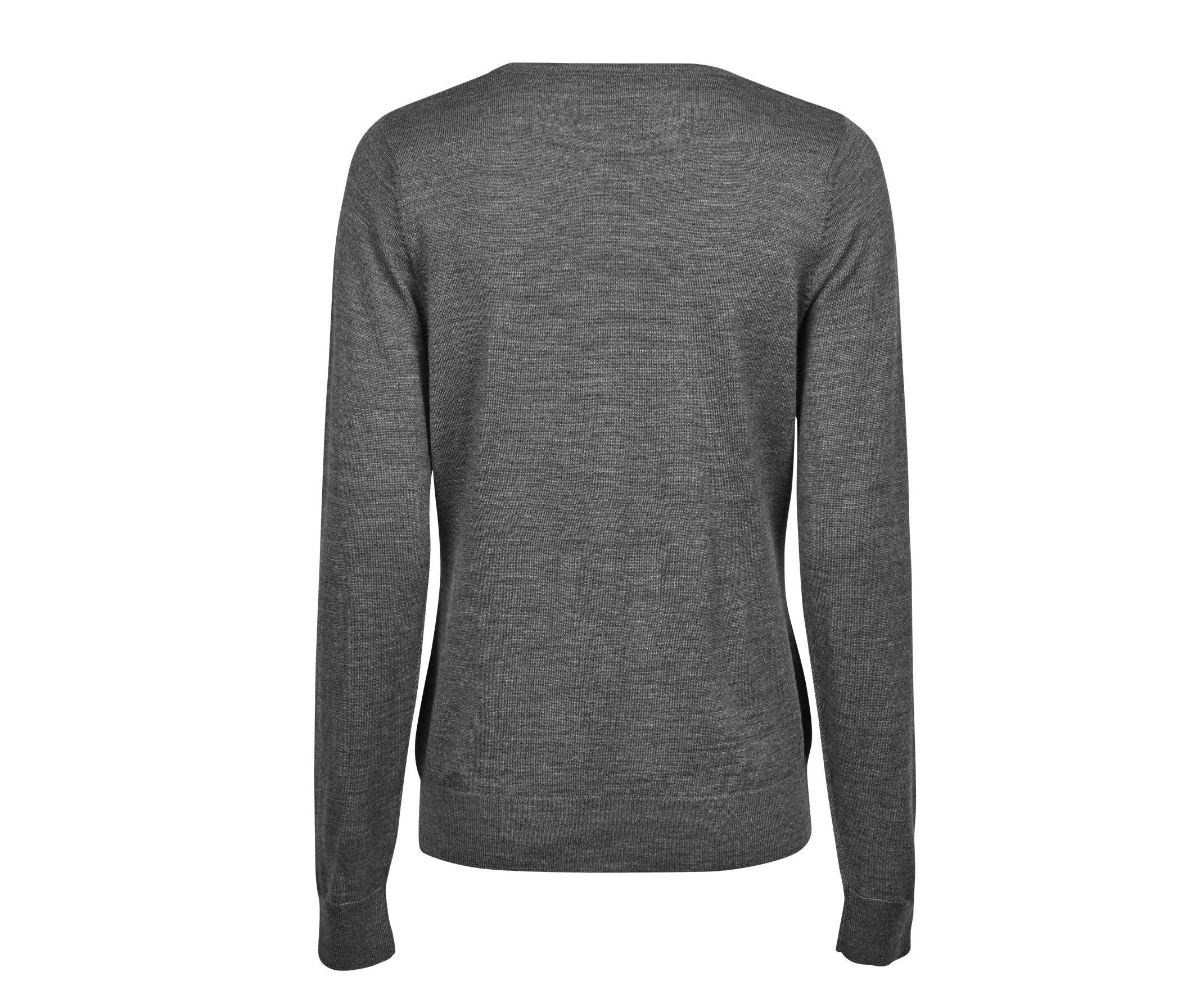 Pull Col Rond Femme - Grey Melange