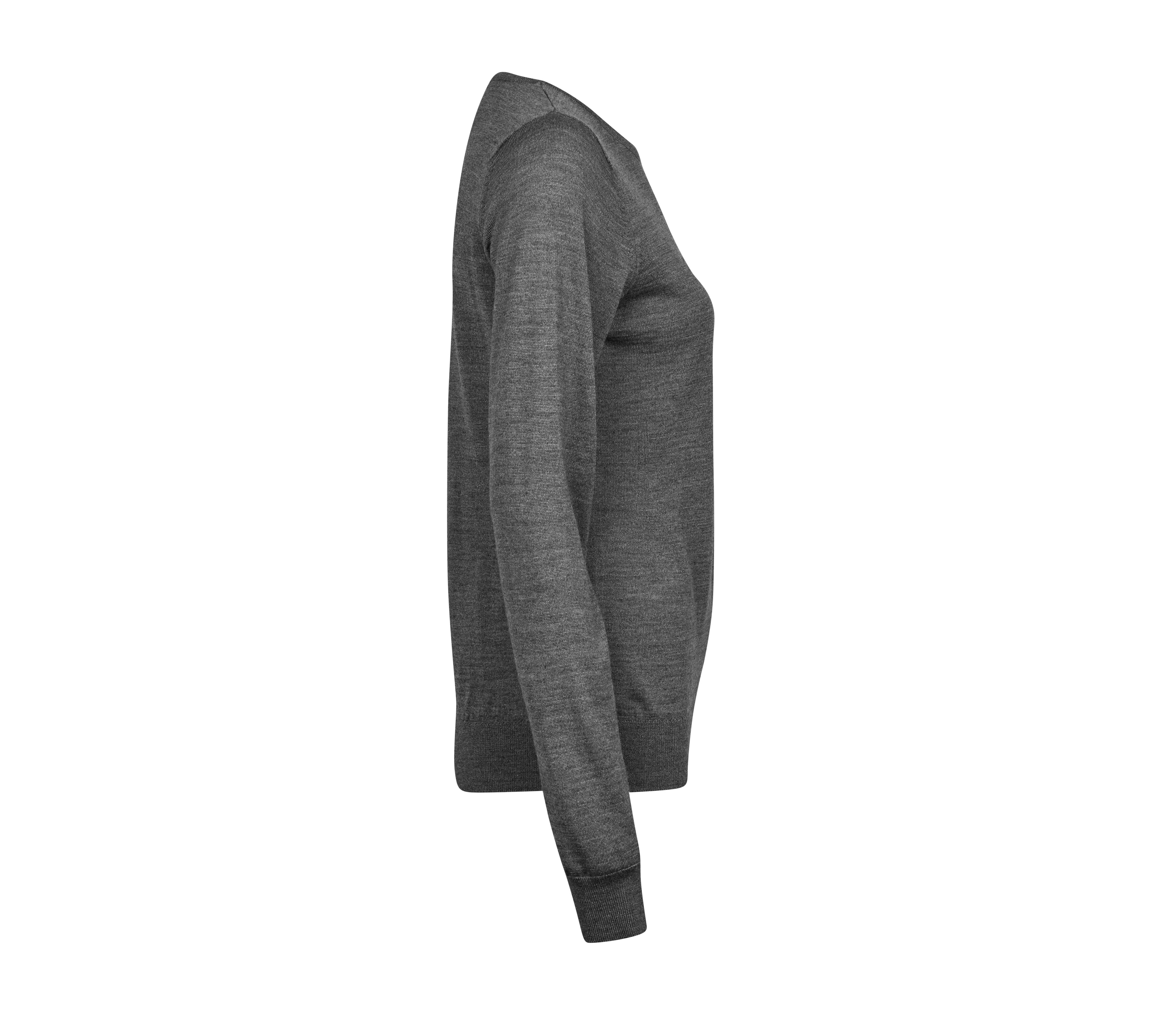 Pull Col Rond Femme - Grey Melange
