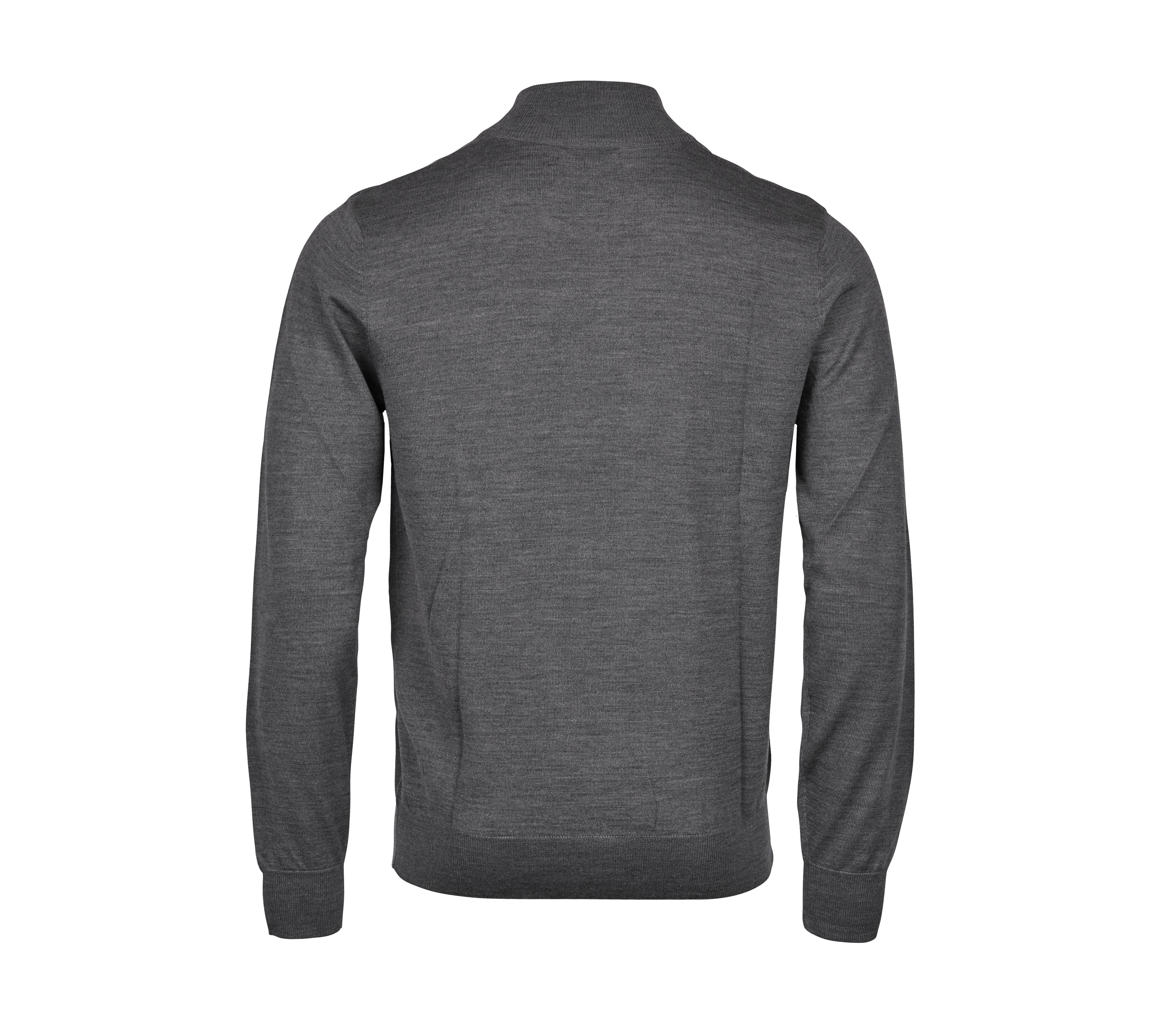Pull Col Zippé - Grey Melange