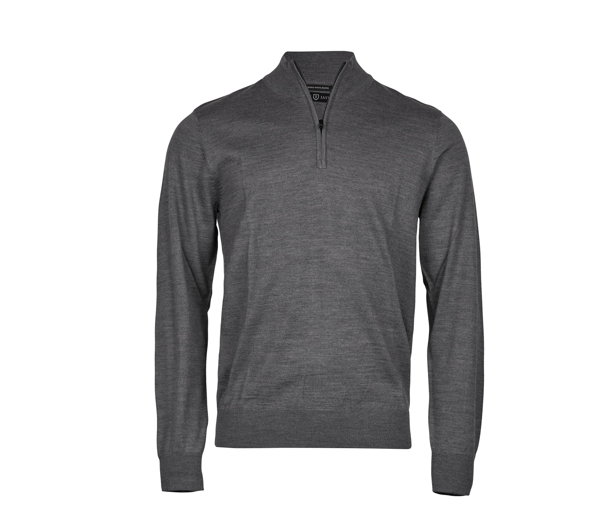 Pull Col Zippé - Grey Melange