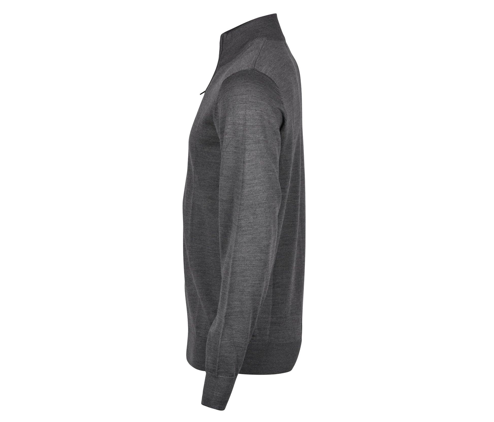 Pull Col Zippé - Grey Melange