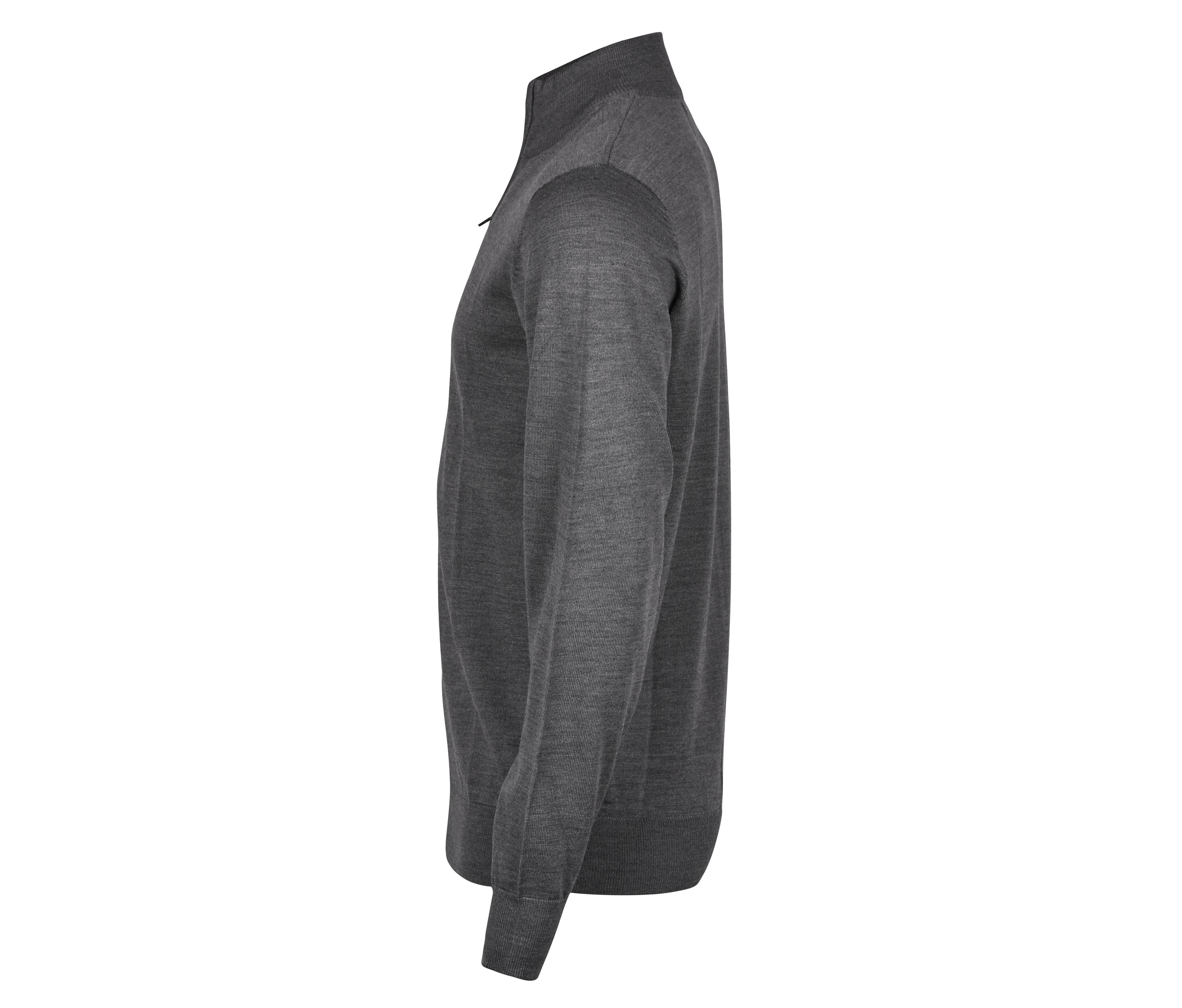 Pull Col Zippé - Grey Melange