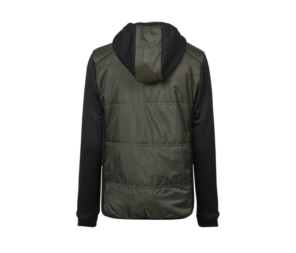 Veste Bi-Matière à Capuche Femme - Deep Green / Black