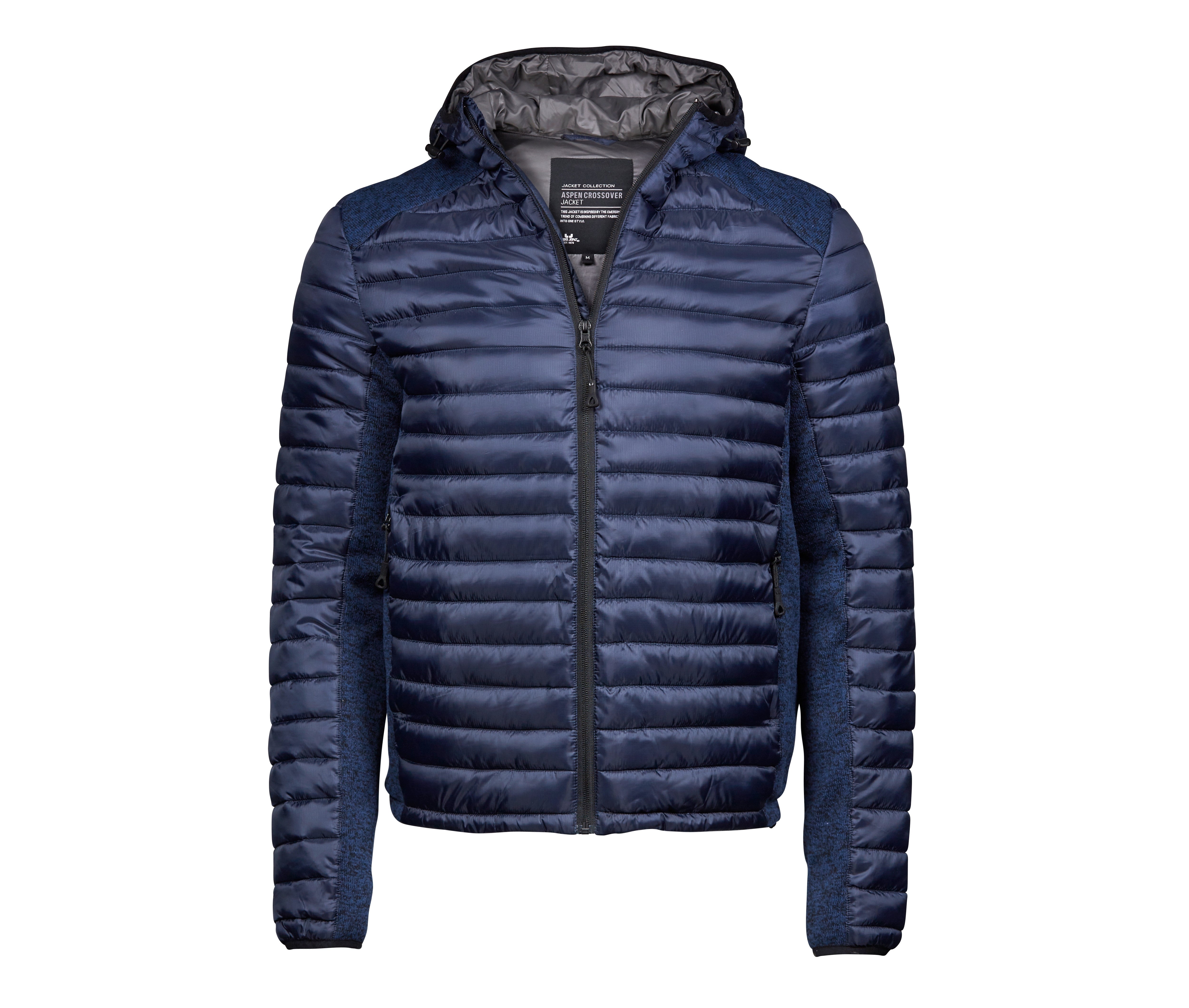 Doudoune Capuche Crossover Homme - Navy/navy Melange