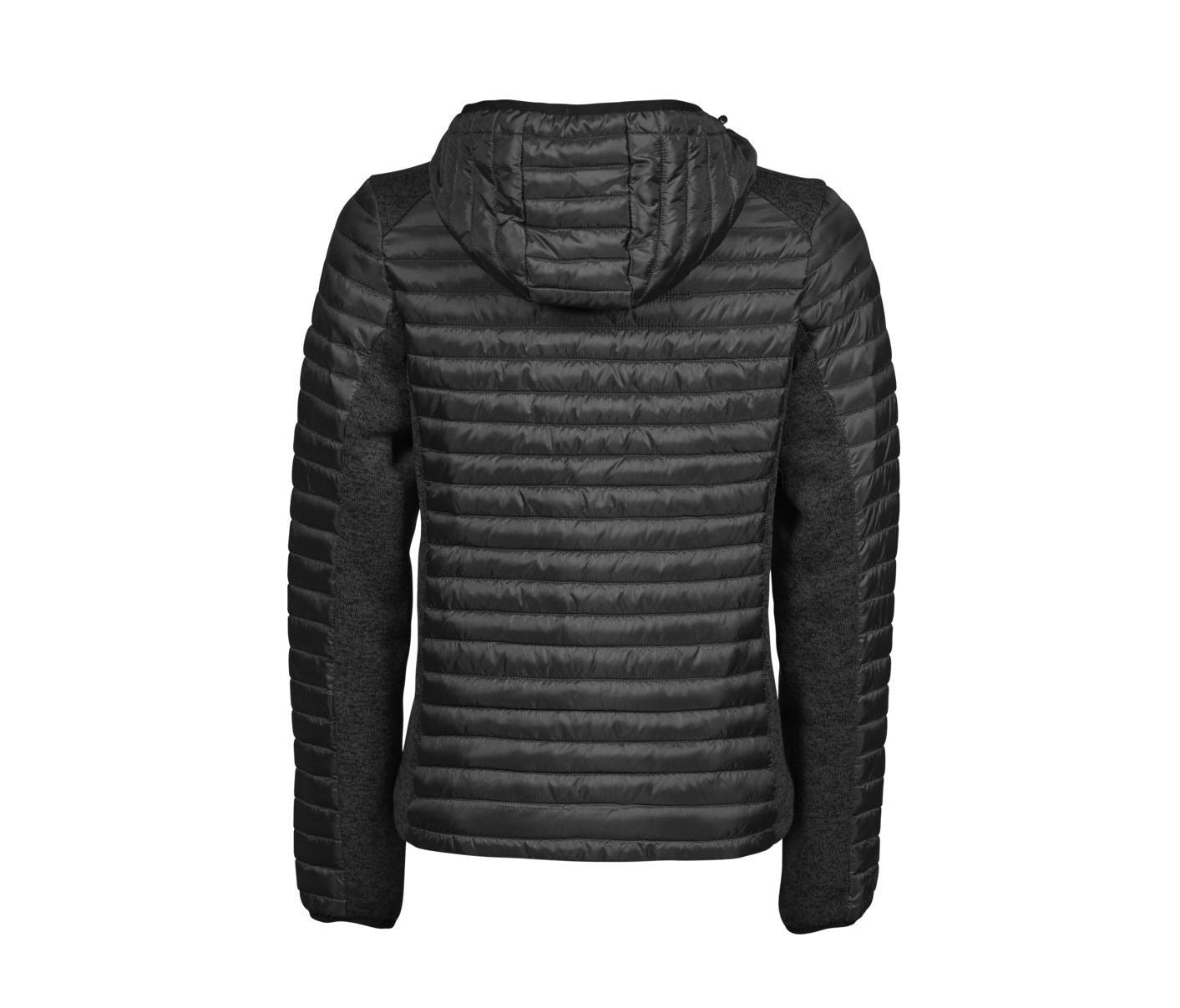 Doudoune Capuche Crossover Femme - Black/black Melange