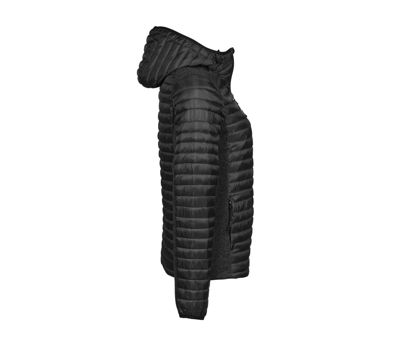 Doudoune Capuche Crossover Femme - Black/black Melange