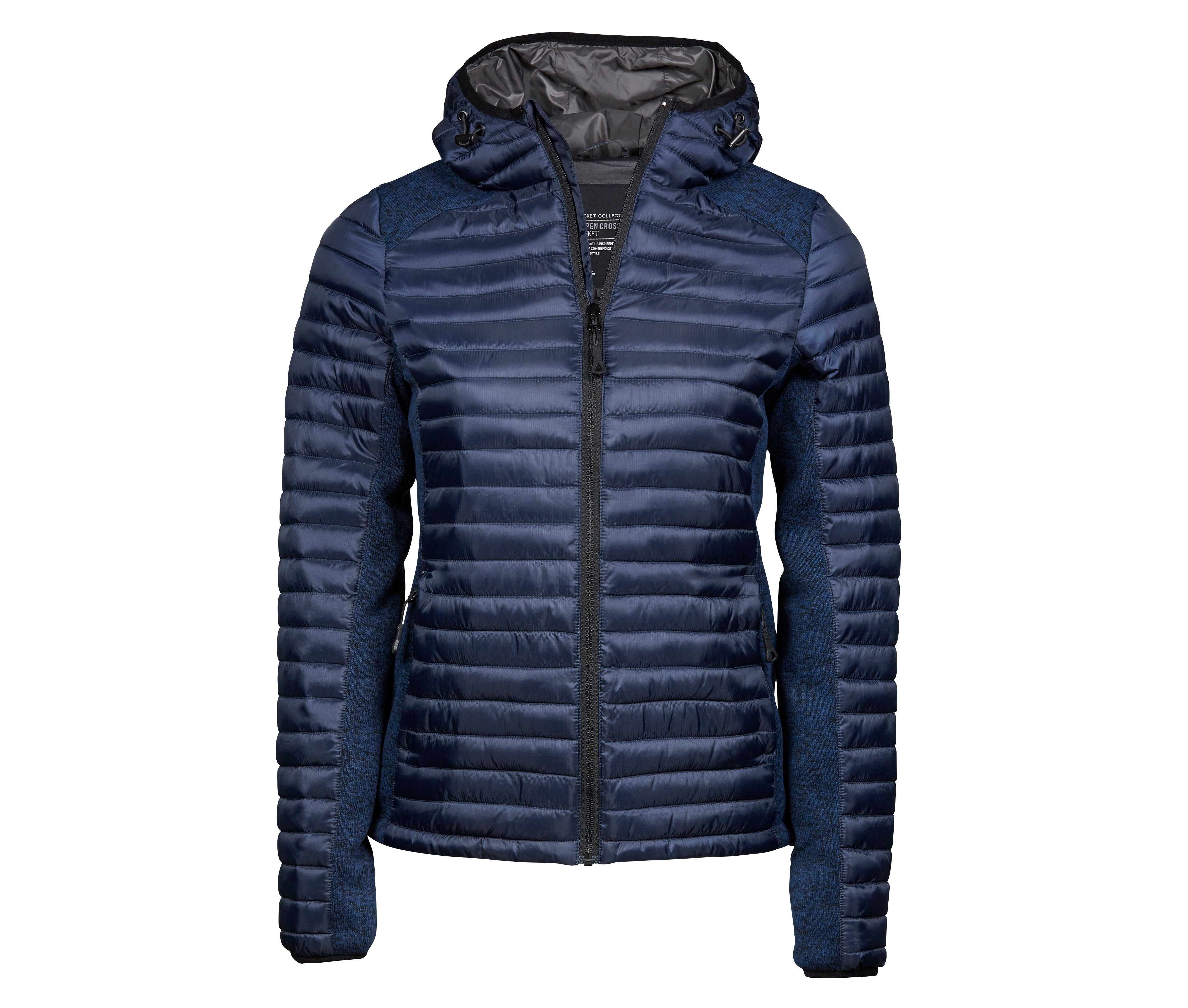 Doudoune Capuche Crossover Femme - Navy/navy Melange