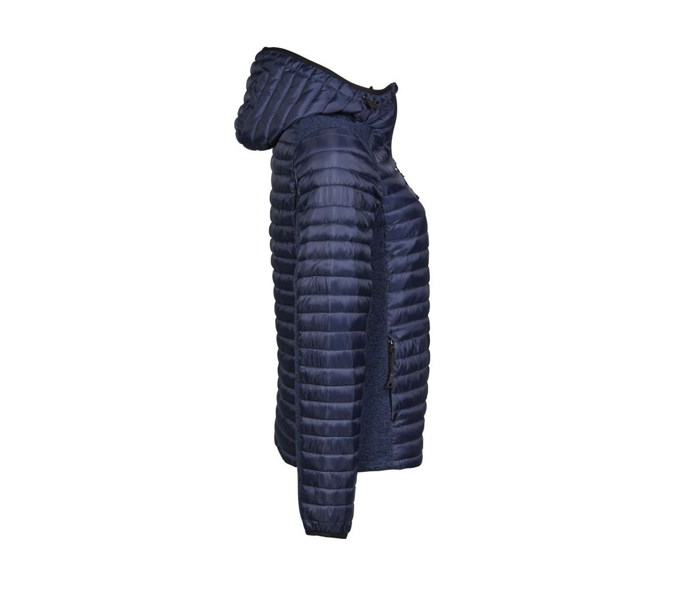 Doudoune Capuche Crossover Femme - Navy/navy Melange