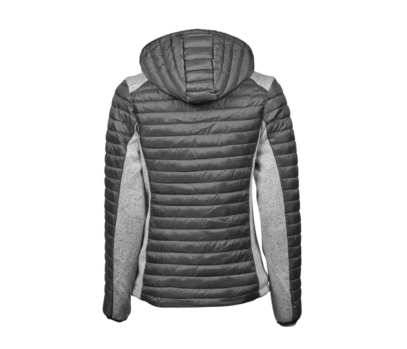 Doudoune Capuche Crossover Femme - Space Grey/grey Melange