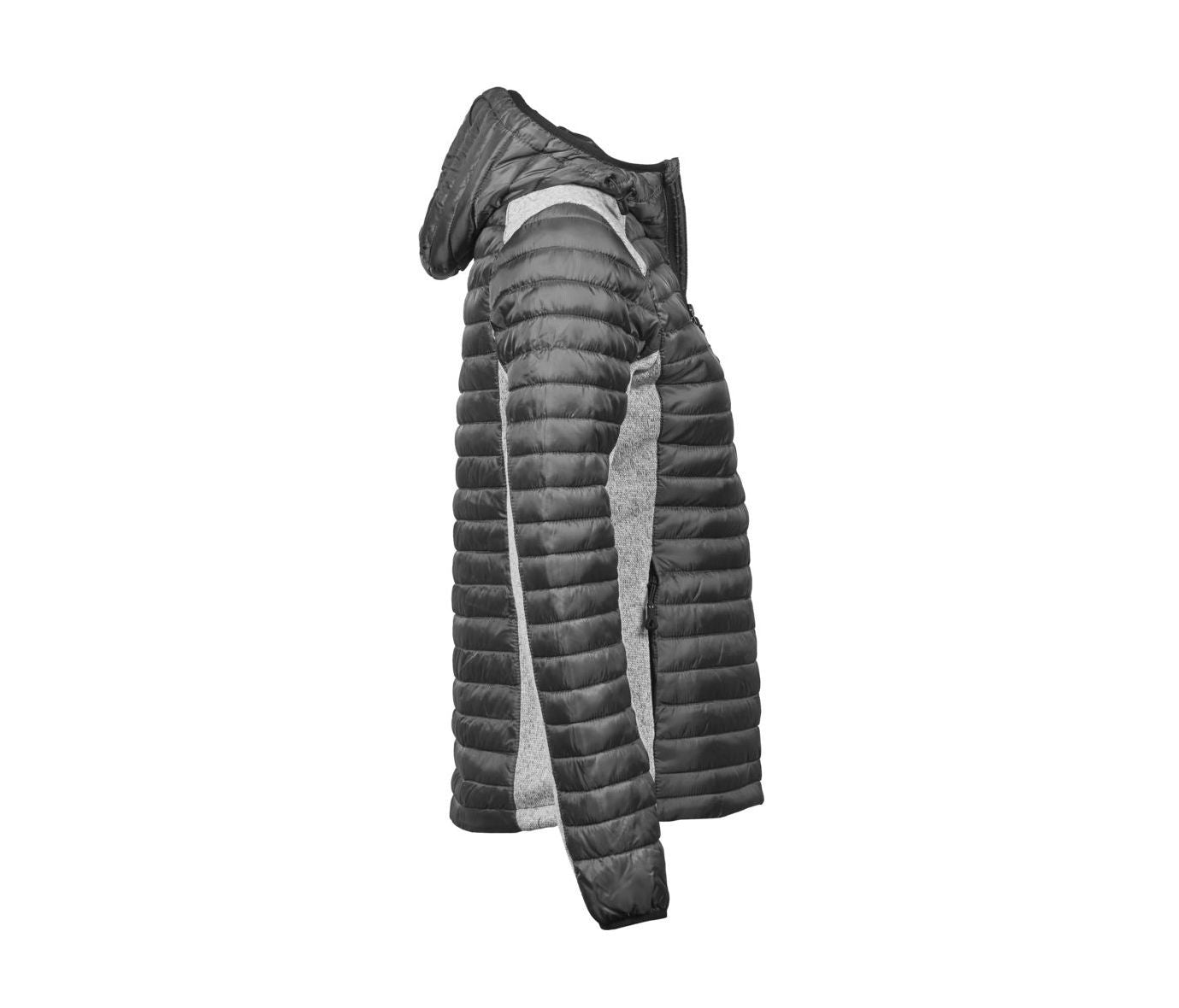 Doudoune Capuche Crossover Femme - Space Grey/grey Melange