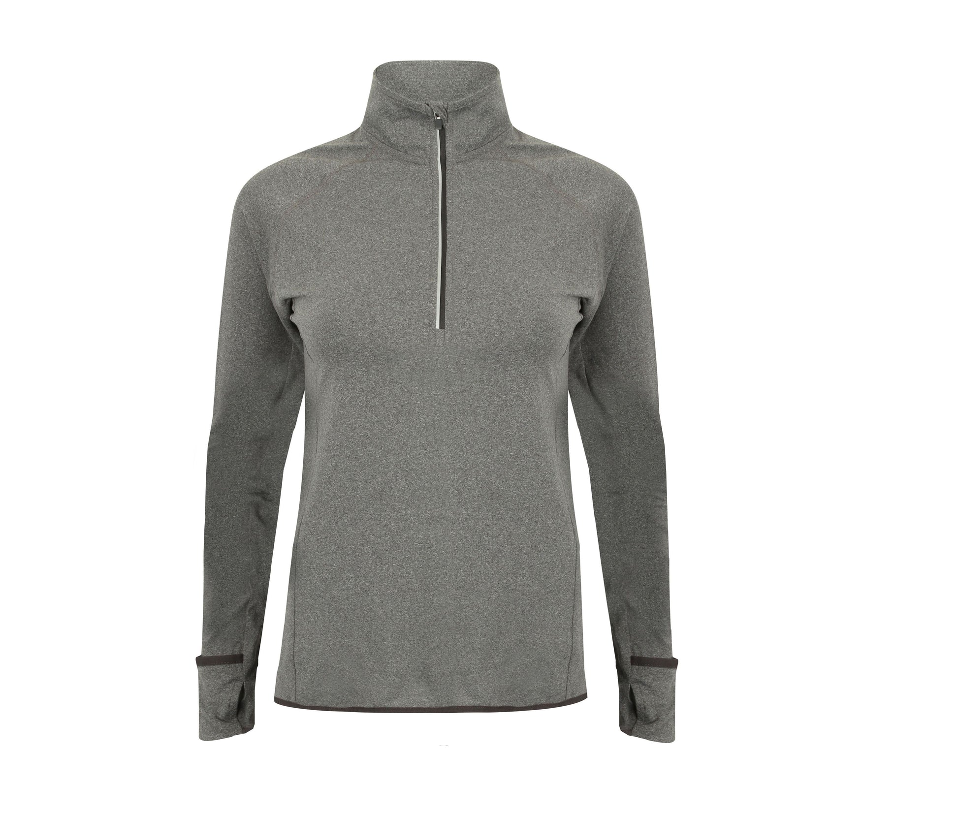 1/4 Zip Tee-Shirt Sport - Grey Marl
