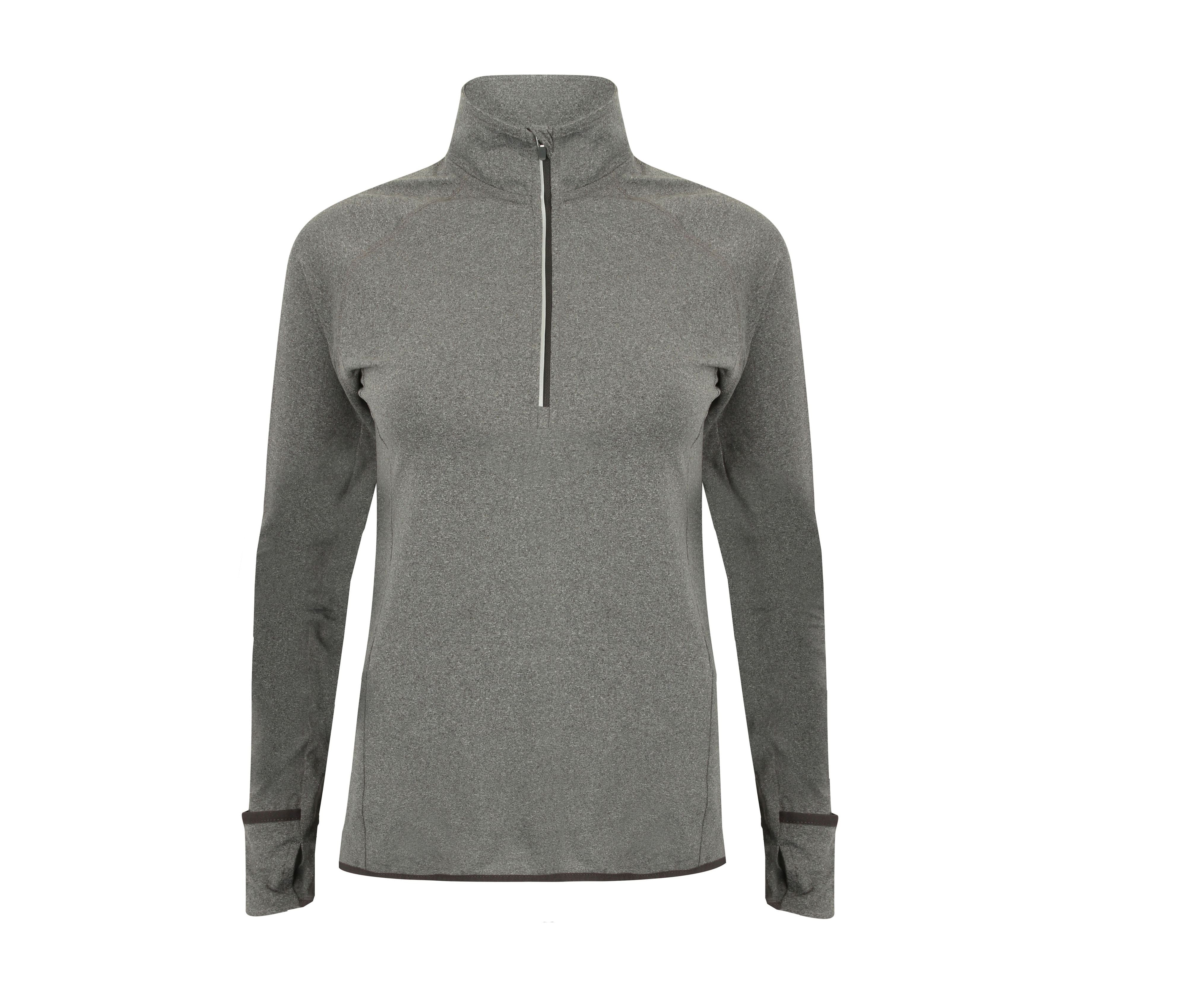 1/4 Zip Tee-Shirt Sport - Grey Marl