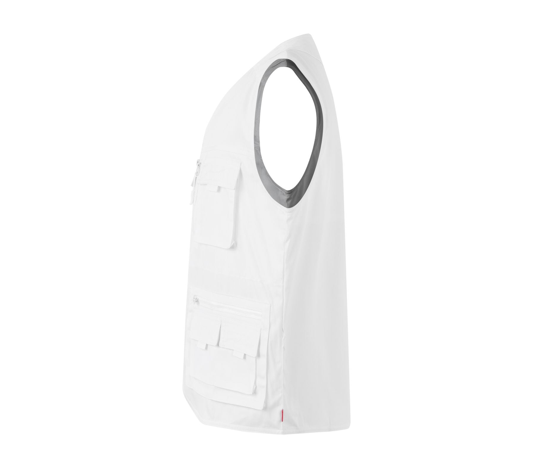 Bodywarmer de Travail Multi-Poches - White