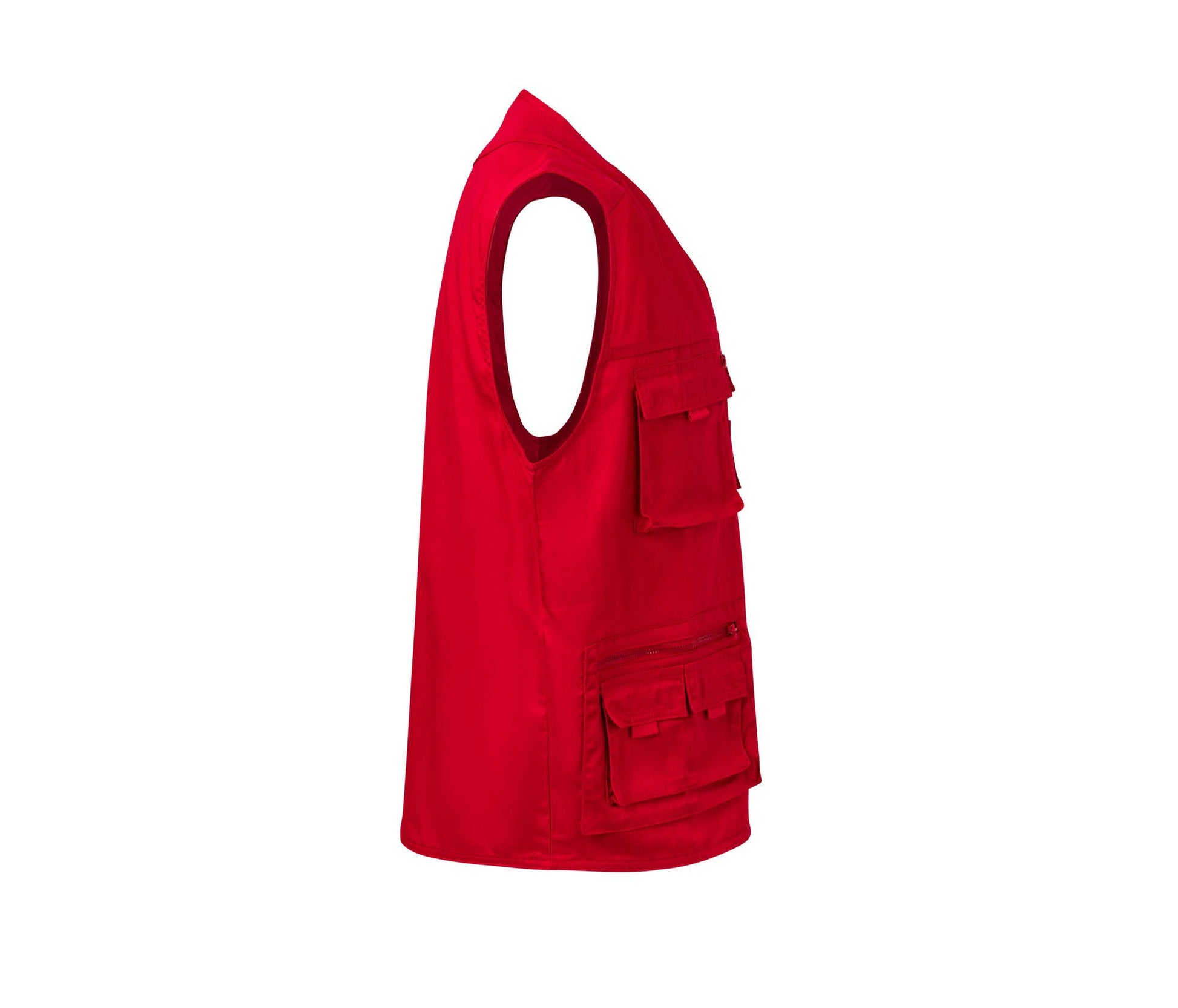 Bodywarmer de Travail Multi-Poches - Red
