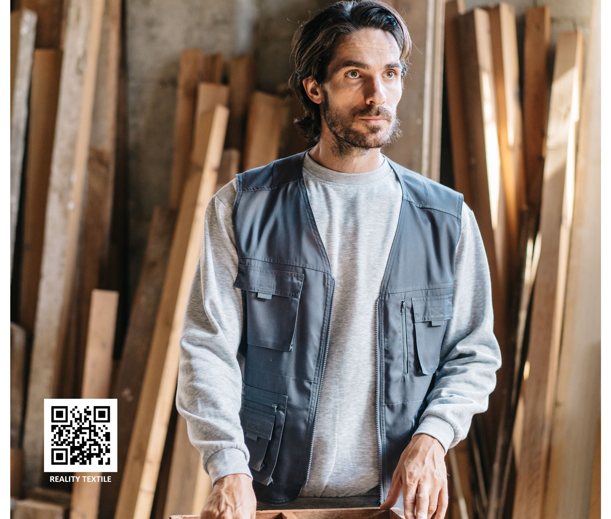 Bodywarmer de travail multi-poches