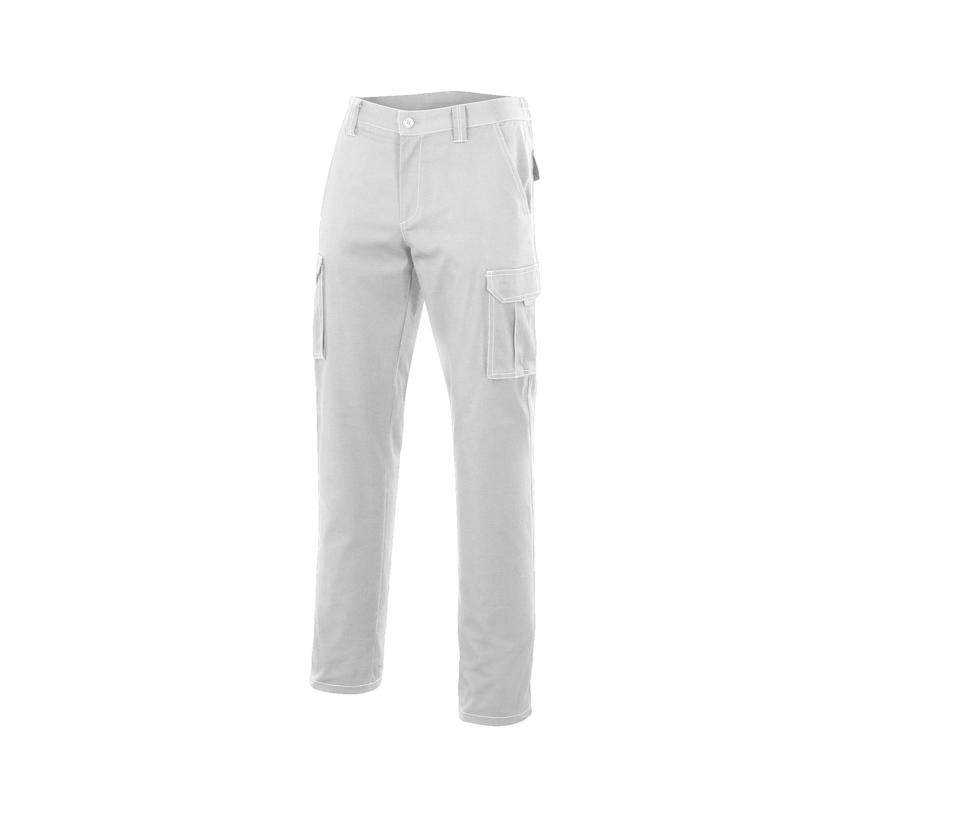 Pantalon de Travail Multi-Poches - White
