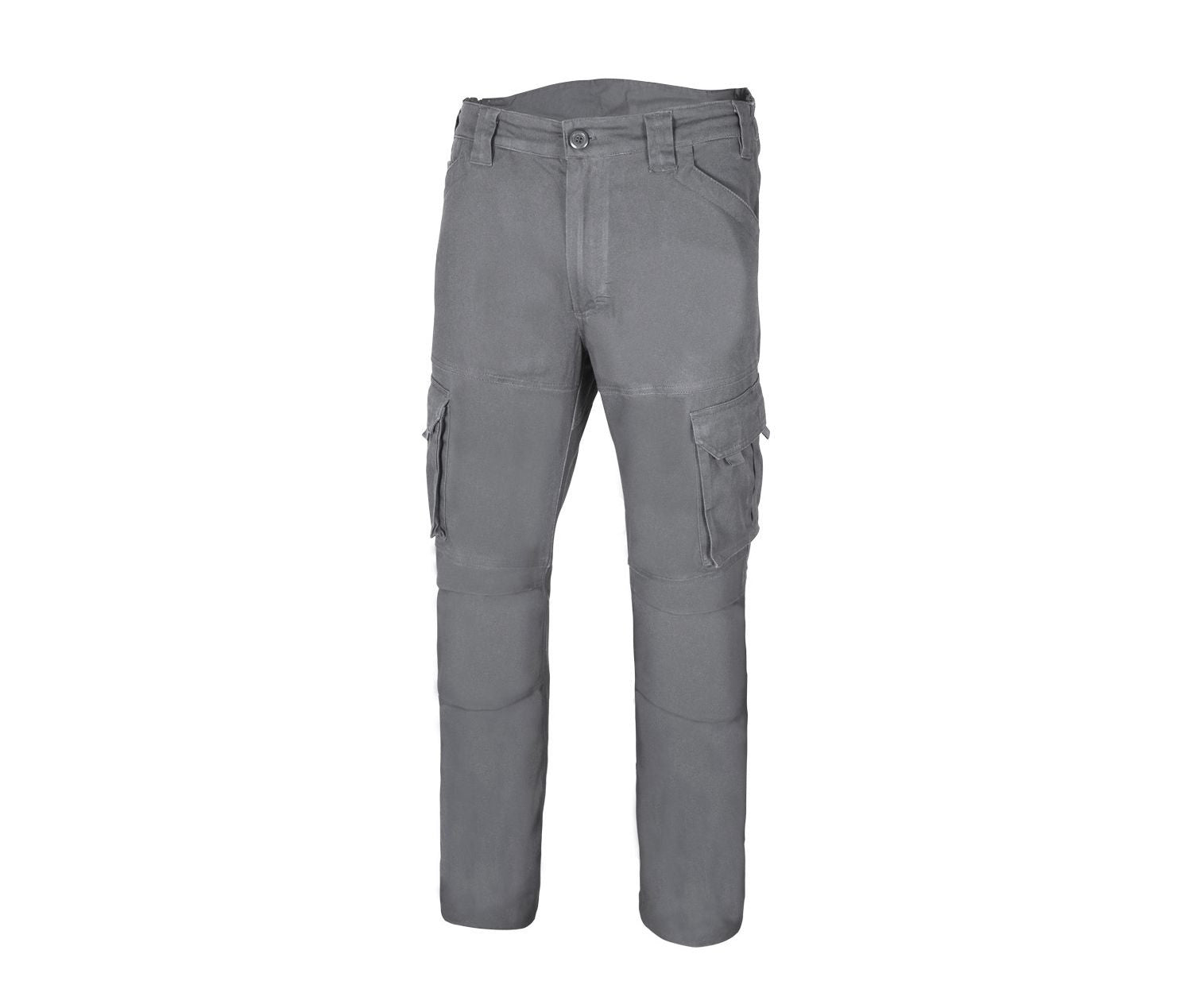 Pantalon Multipoches en Coton Stretch - Grey