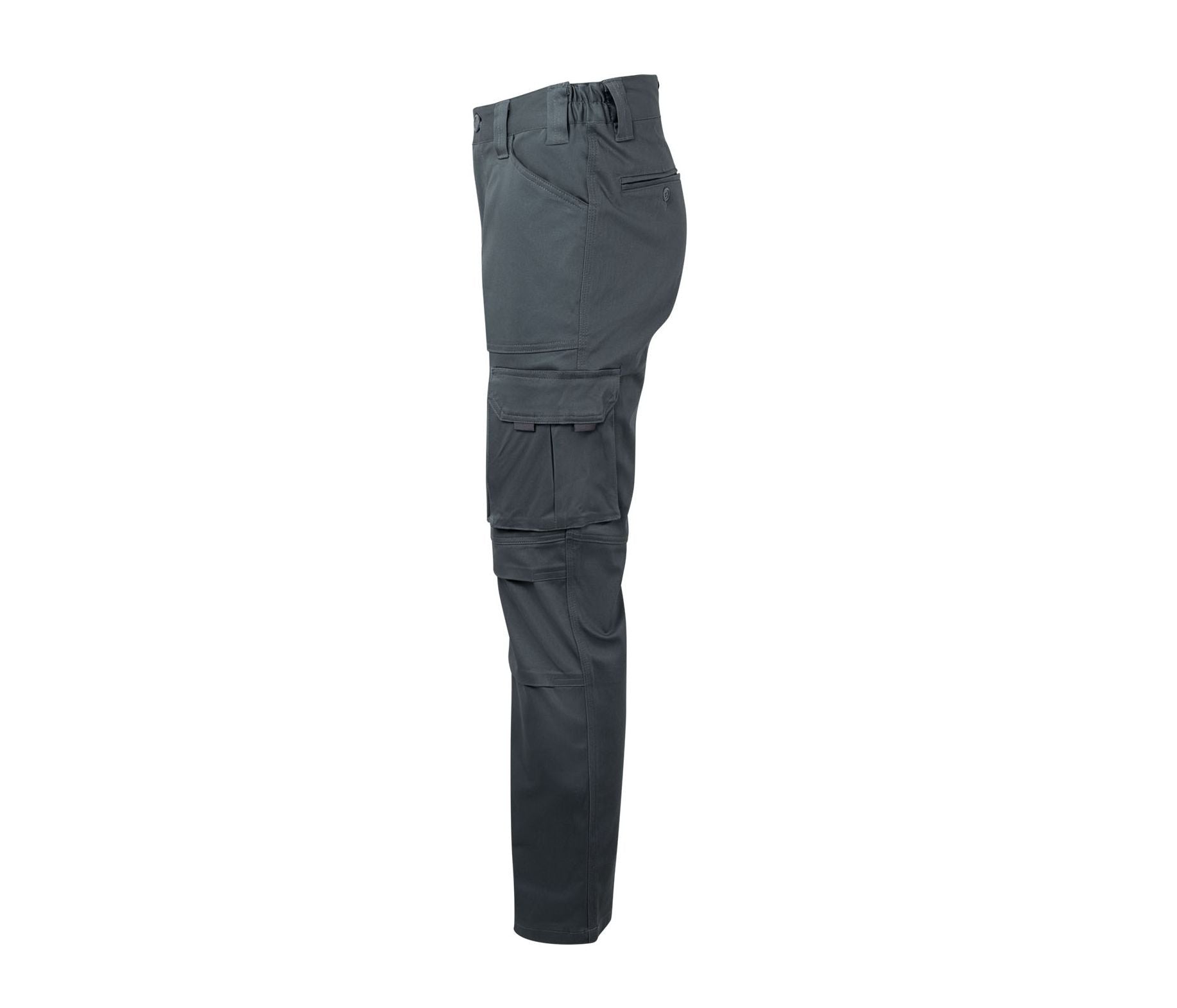 Pantalon Multipoches en Coton Stretch - Grey
