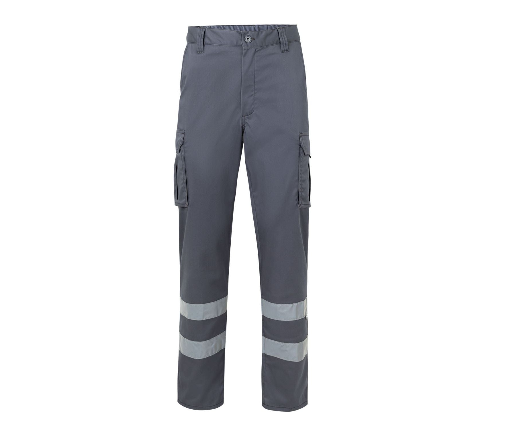 Pantalon Stretch Multipoches à Bandes Réfléchissantes - Grey
