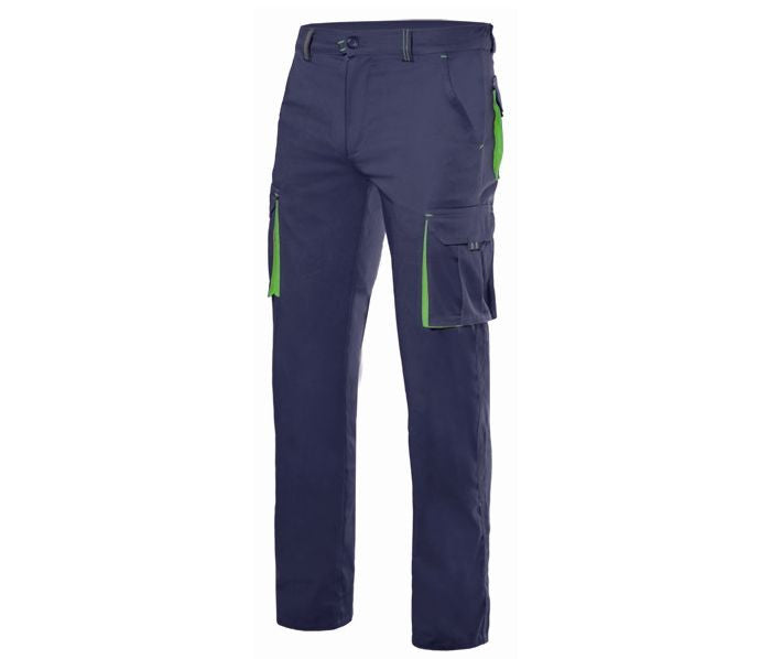 Pantalon de Travail Bicolore - Navy/lime