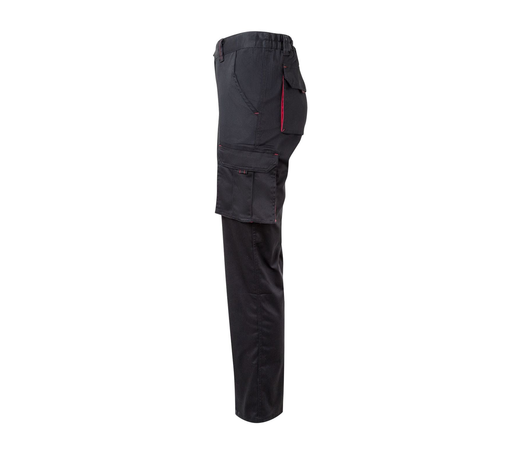 Pantalon de Travail Bicolore - Black / Red