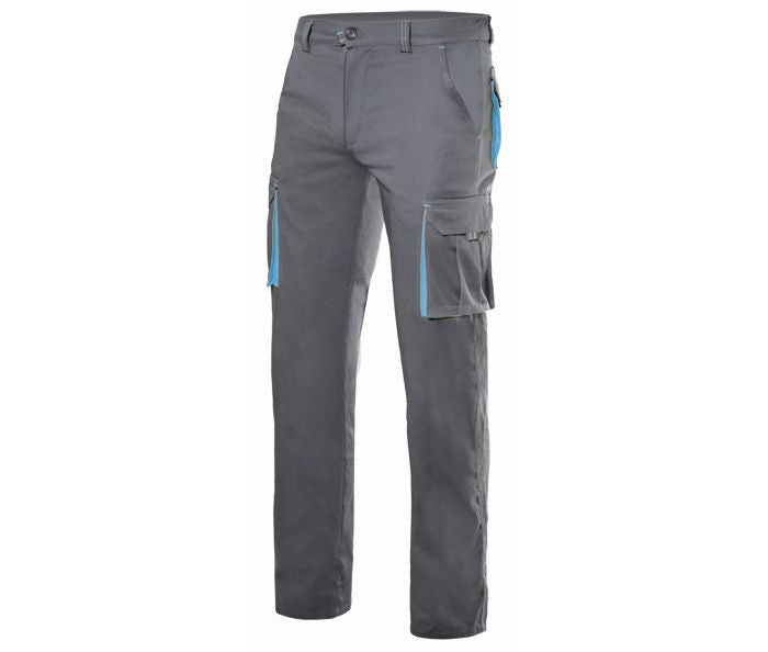 Pantalon de Travail Bicolore - Grey/sky Blue