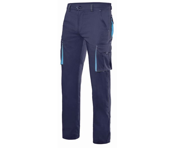 Pantalon de Travail Bicolore - Navy/sky Blue