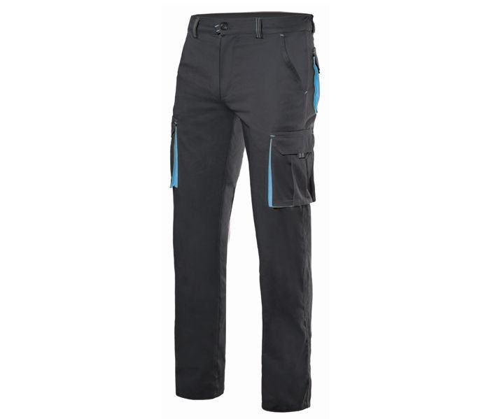 Pantalon de Travail Bicolore - Black / Sky Blue