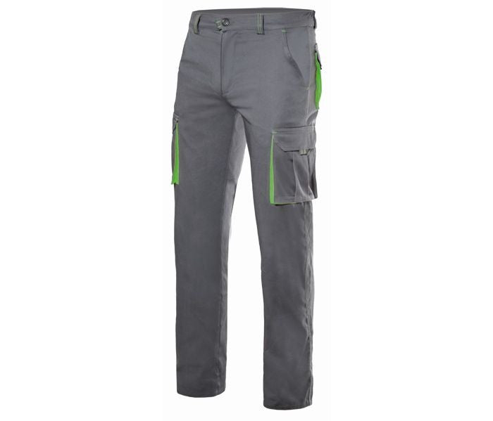 Pantalon de Travail Bicolore - Grey/lime