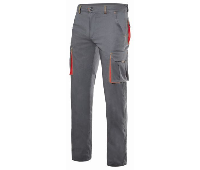 Pantalon de Travail Bicolore - Grey/red