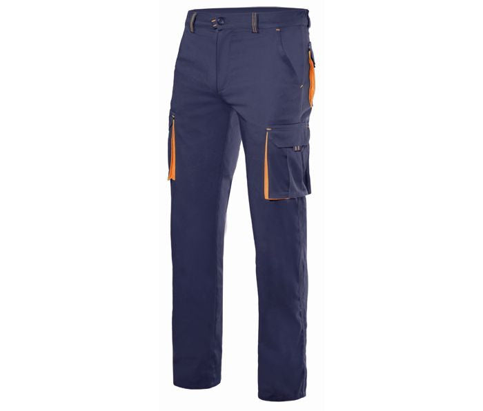 Pantalon de Travail Bicolore - Navy/orange