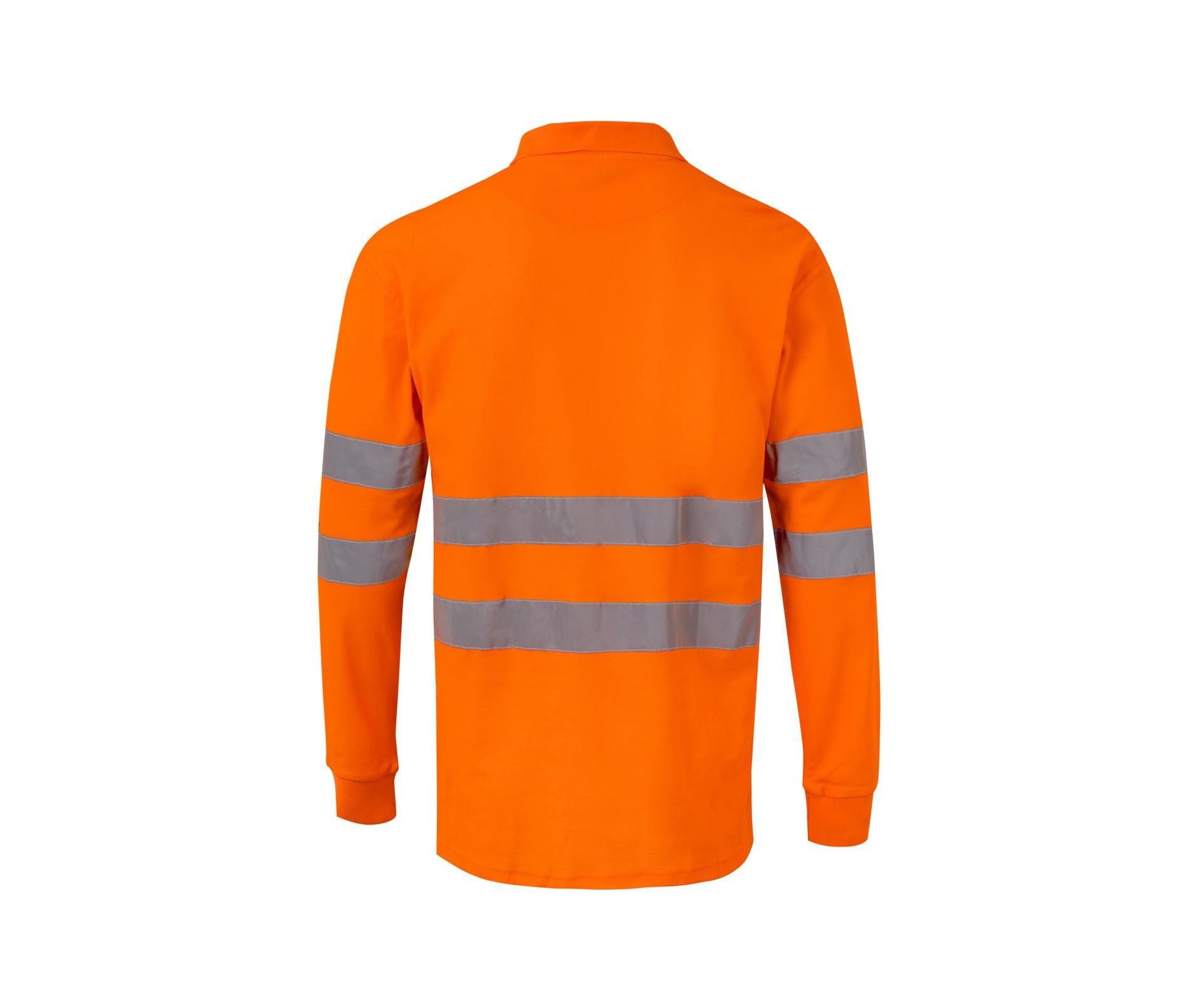 Polo Manches Longues Haute Visibilité en Coton/polyester - Fluo Orange