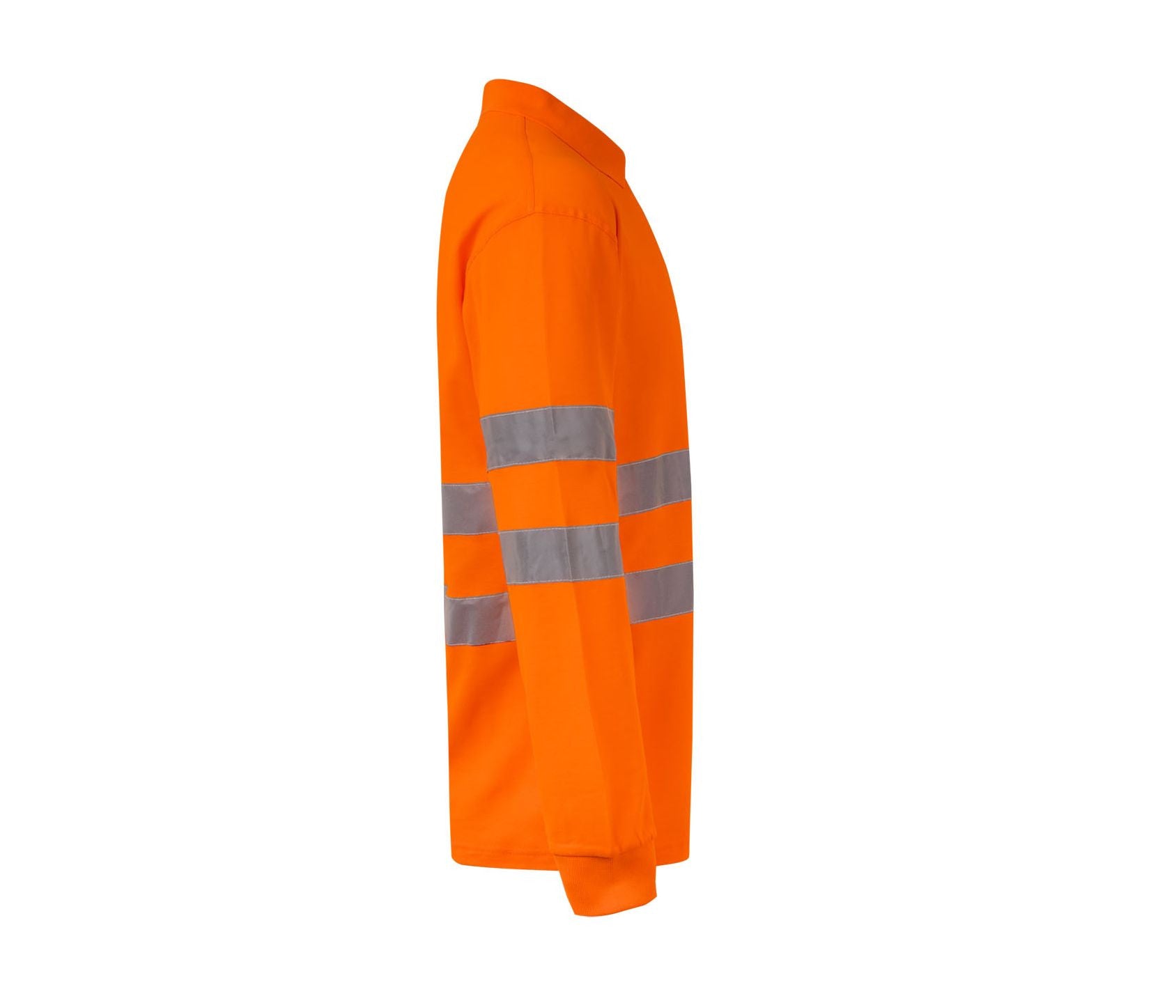 Polo Manches Longues Haute Visibilité en Coton/polyester - Fluo Orange