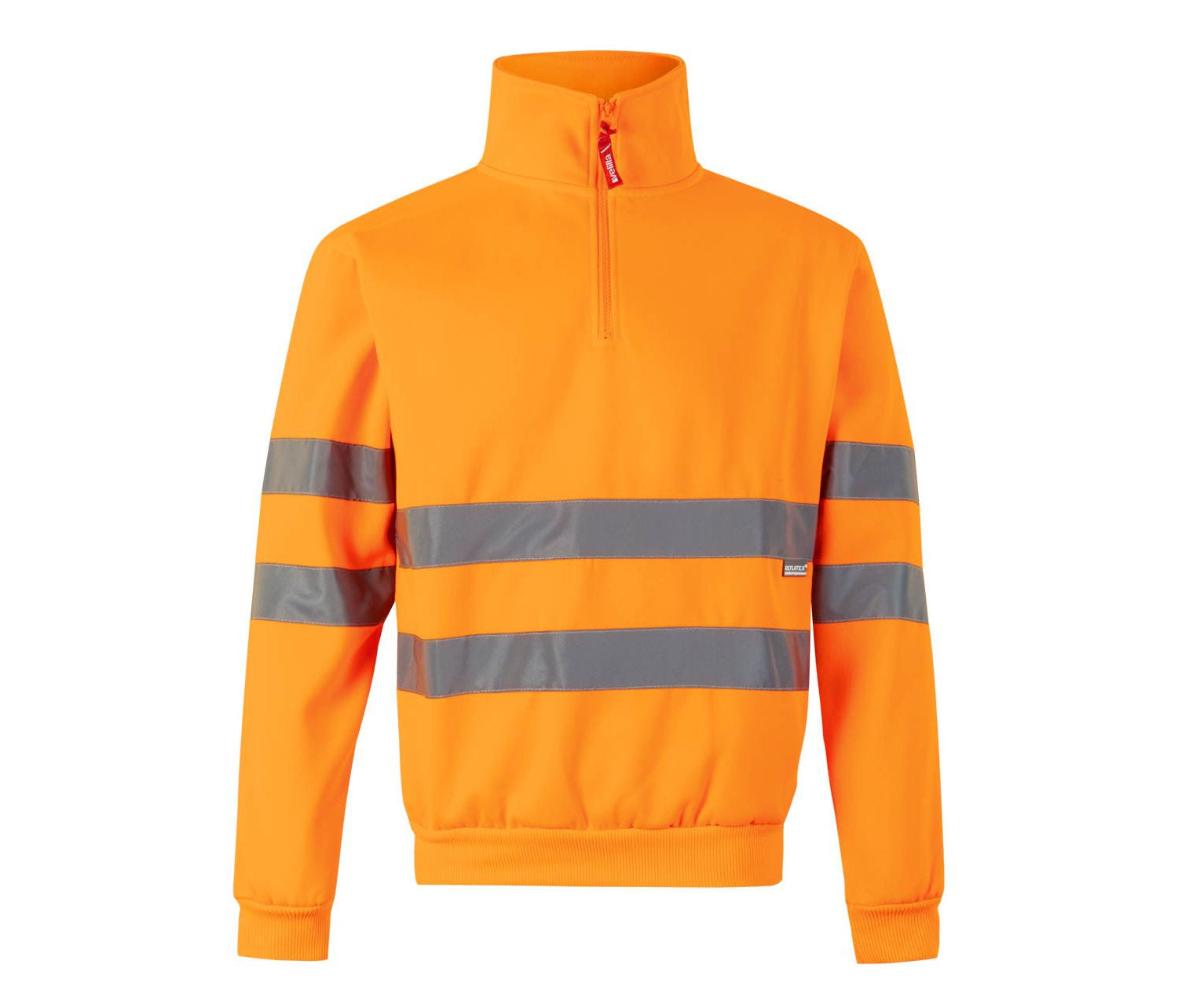 Sweat Demi-Zippé Haute Visibilite - Fluo Orange