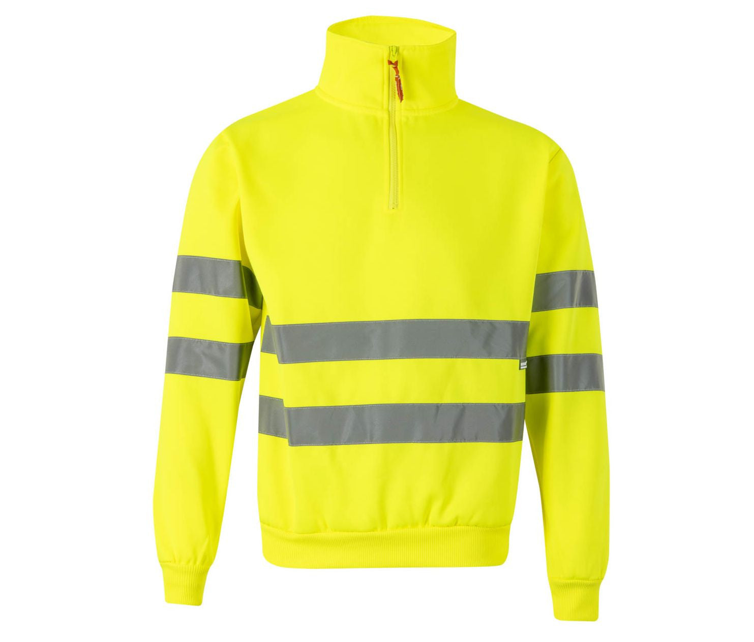 Sweat Demi-Zippé Haute Visibilite - Fluo Yellow