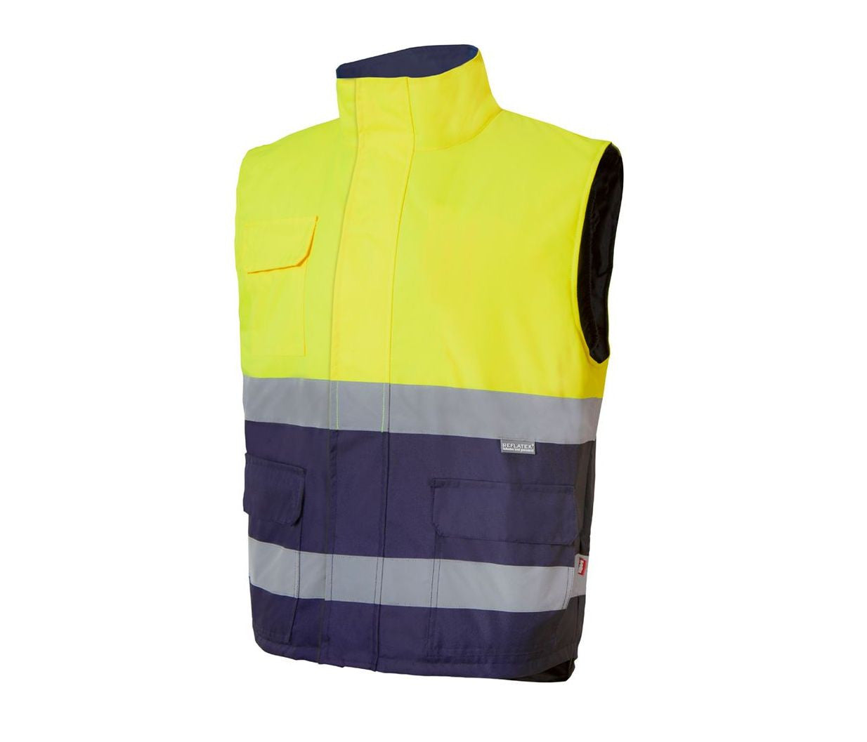 Bodywarmer Matelassé Bicolore Haute Visibilité - Fluo Yellow / Navy