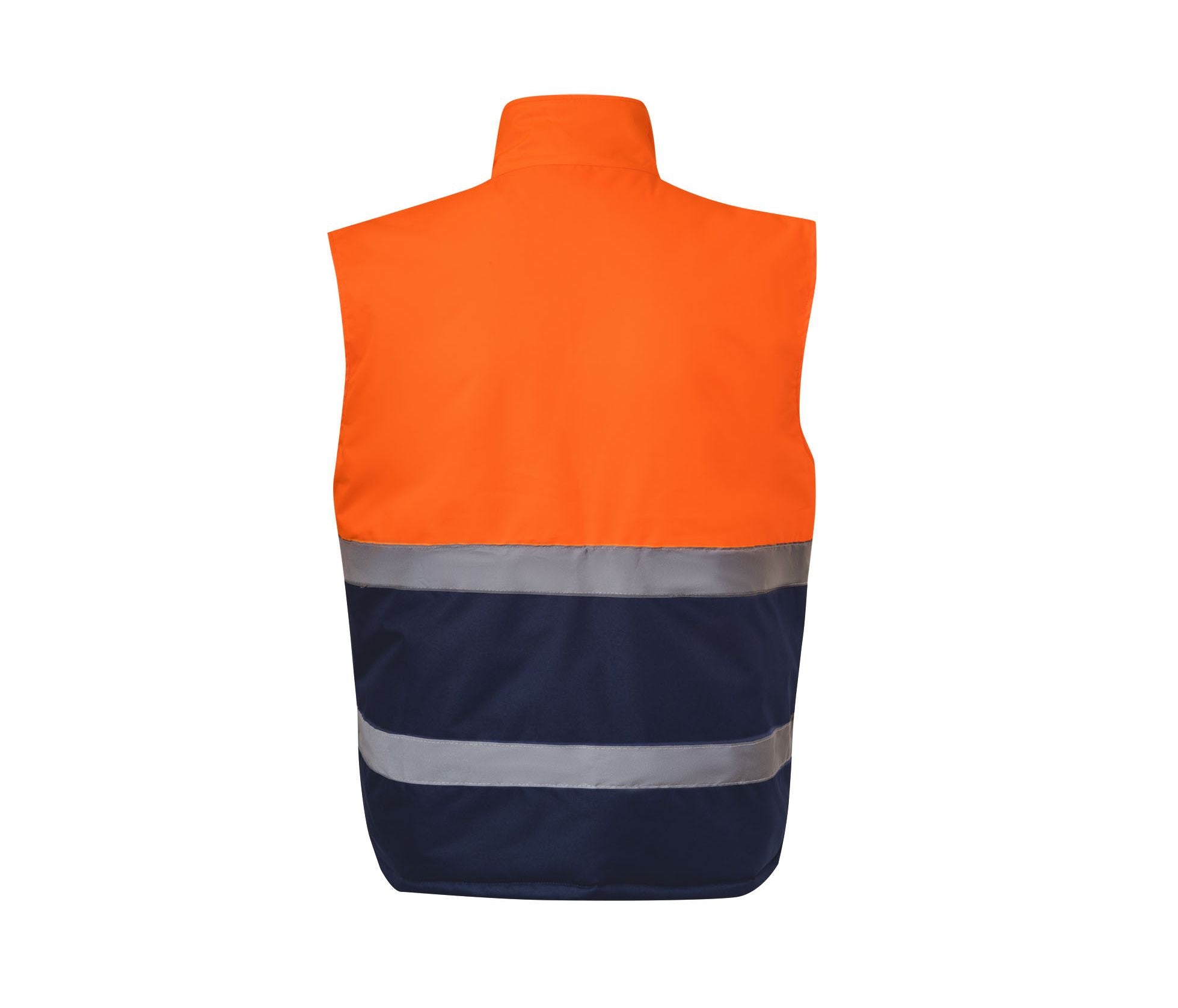 Bodywarmer Matelassé Bicolore Haute Visibilité - Fluo Orange / Navy