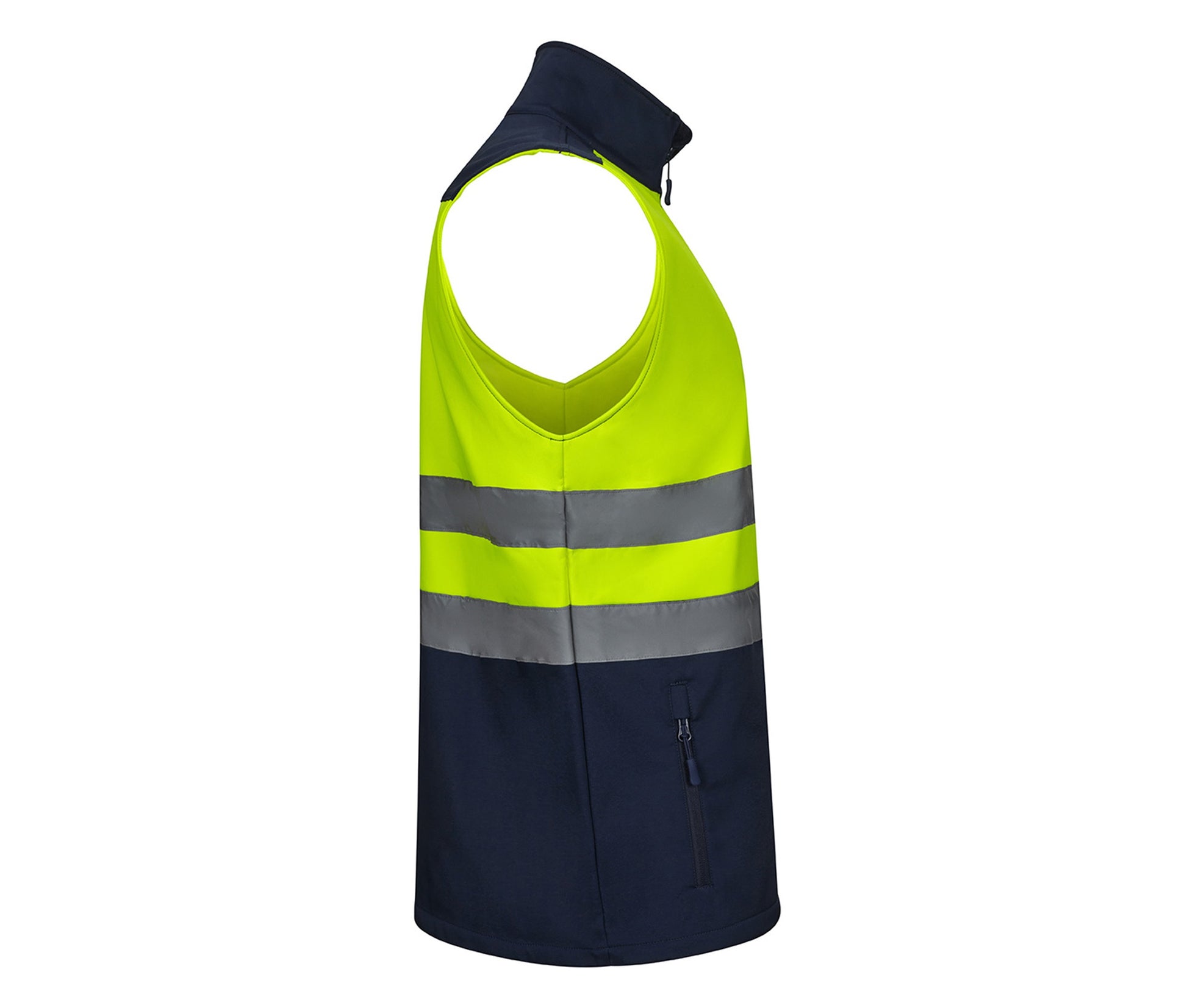 Gilet Softshell Bicolore - Navy / Fluo Yellow