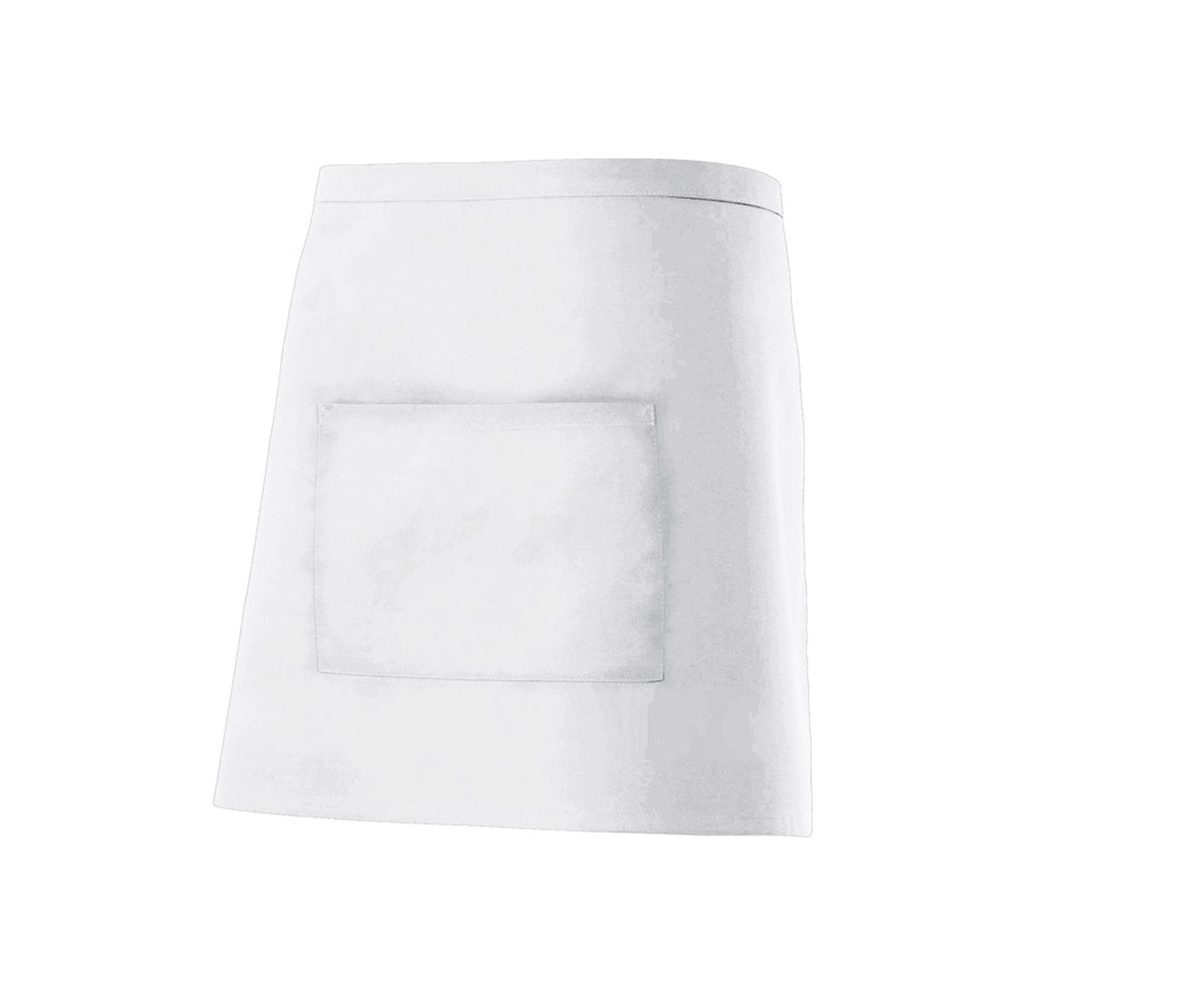 Tablier Court en Polycoton - White