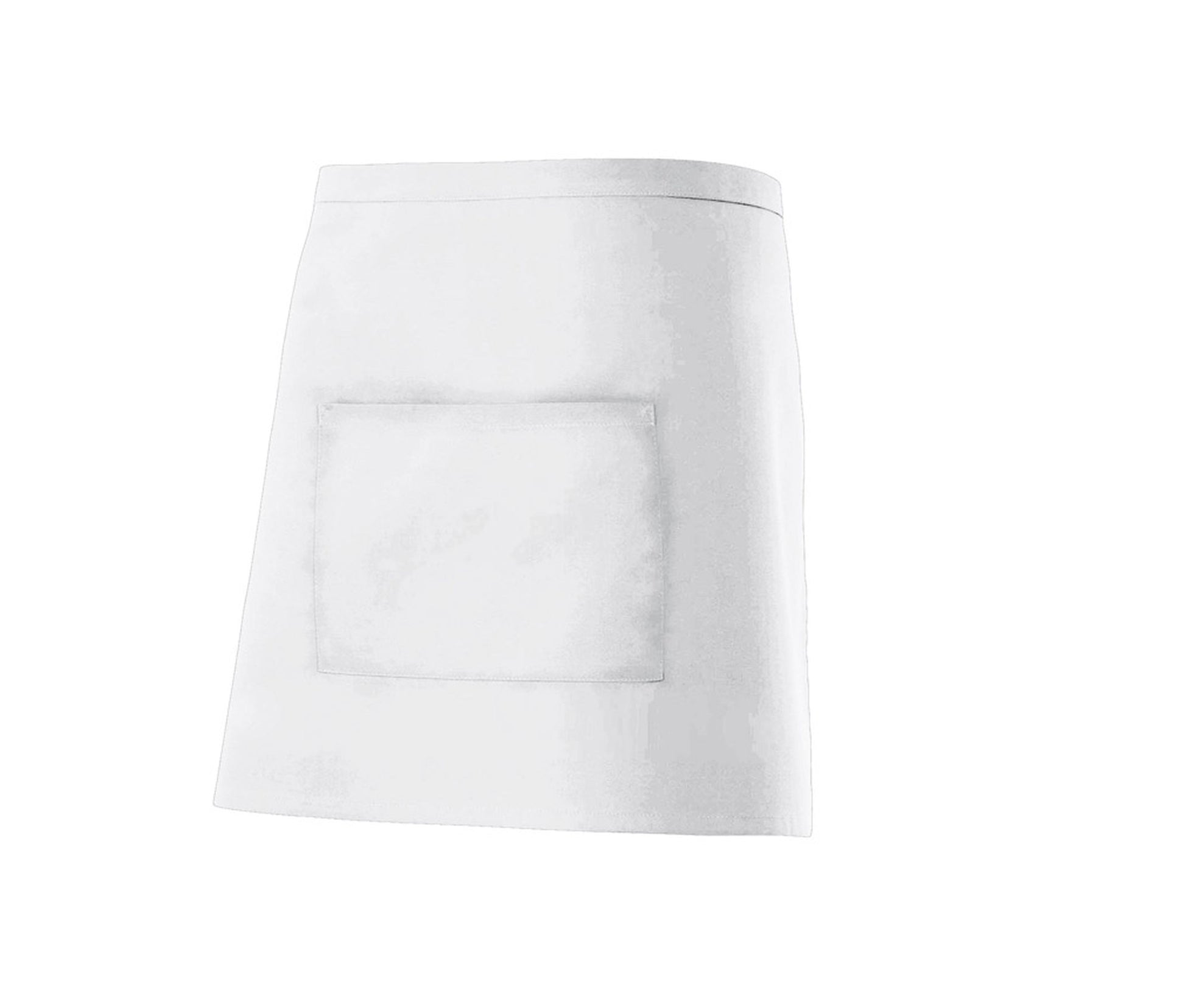 Tablier Court en Polycoton - White