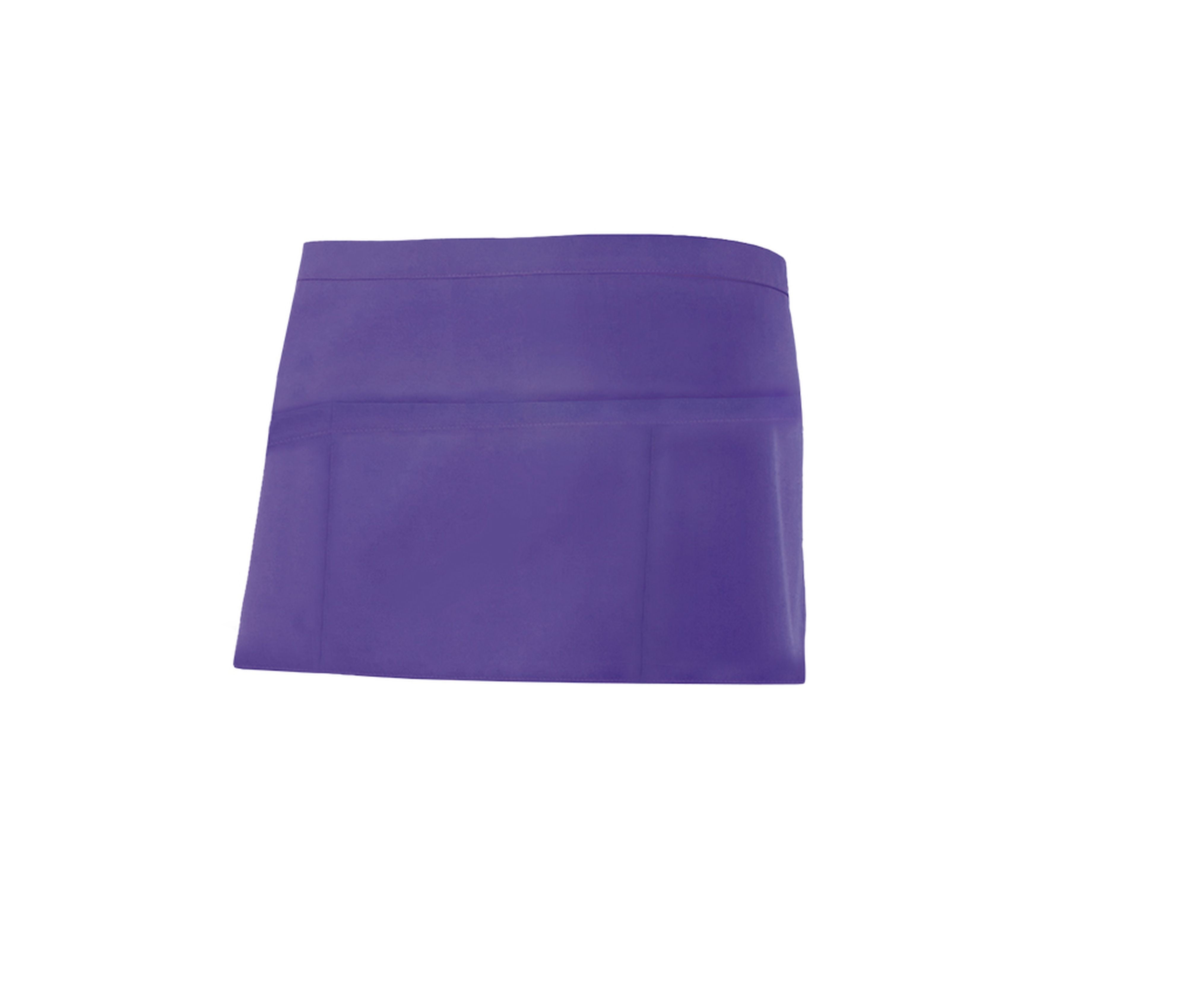 Tablier Court en Polycoton - Purple
