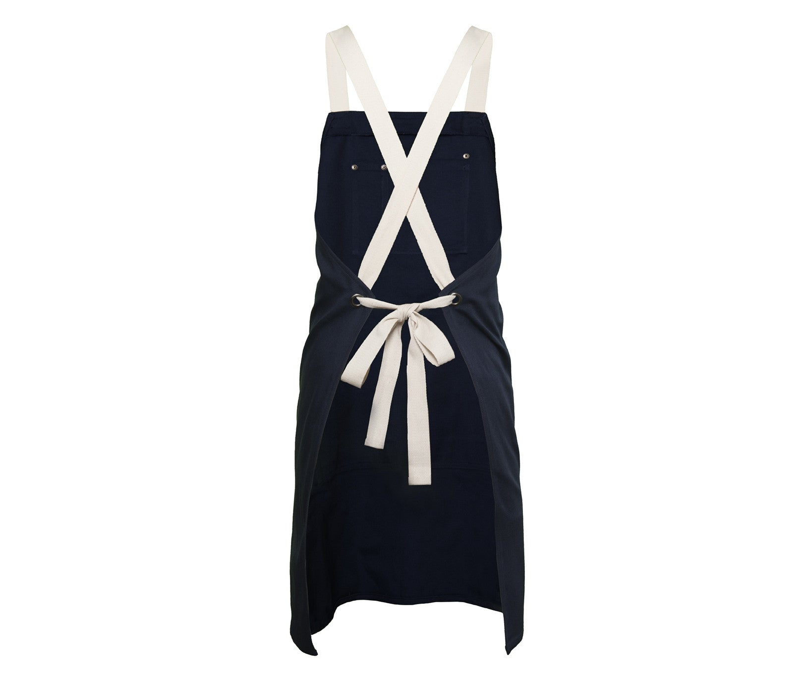 Tablier à Bavette Canvas - Navy/ivory