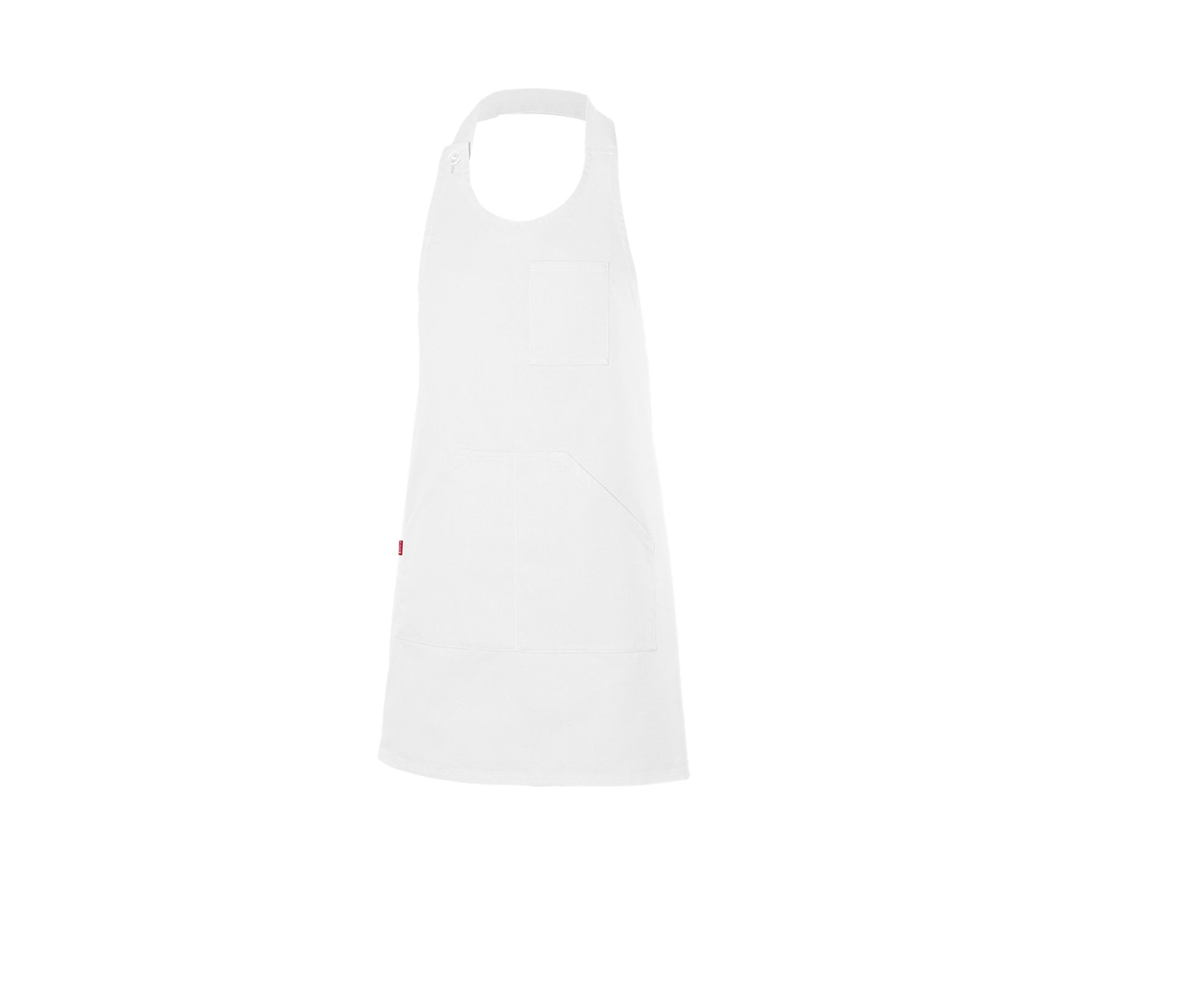 Tablier Court en Polycoton - White