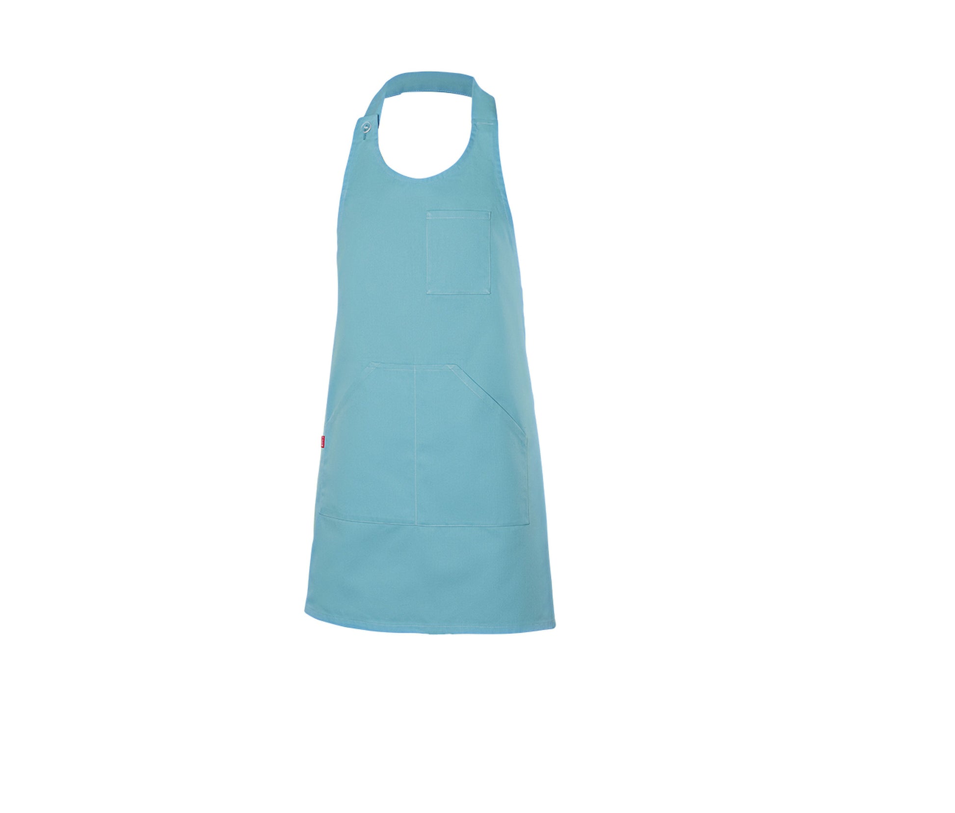 Tablier Court en Polycoton - Turquoise