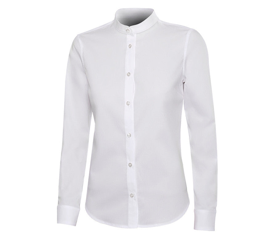 Chemise Femme Col Mao - White