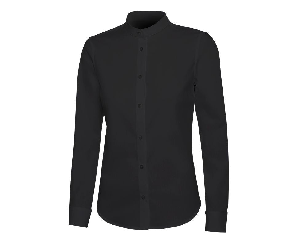 Chemise Femme Col Mao - Black