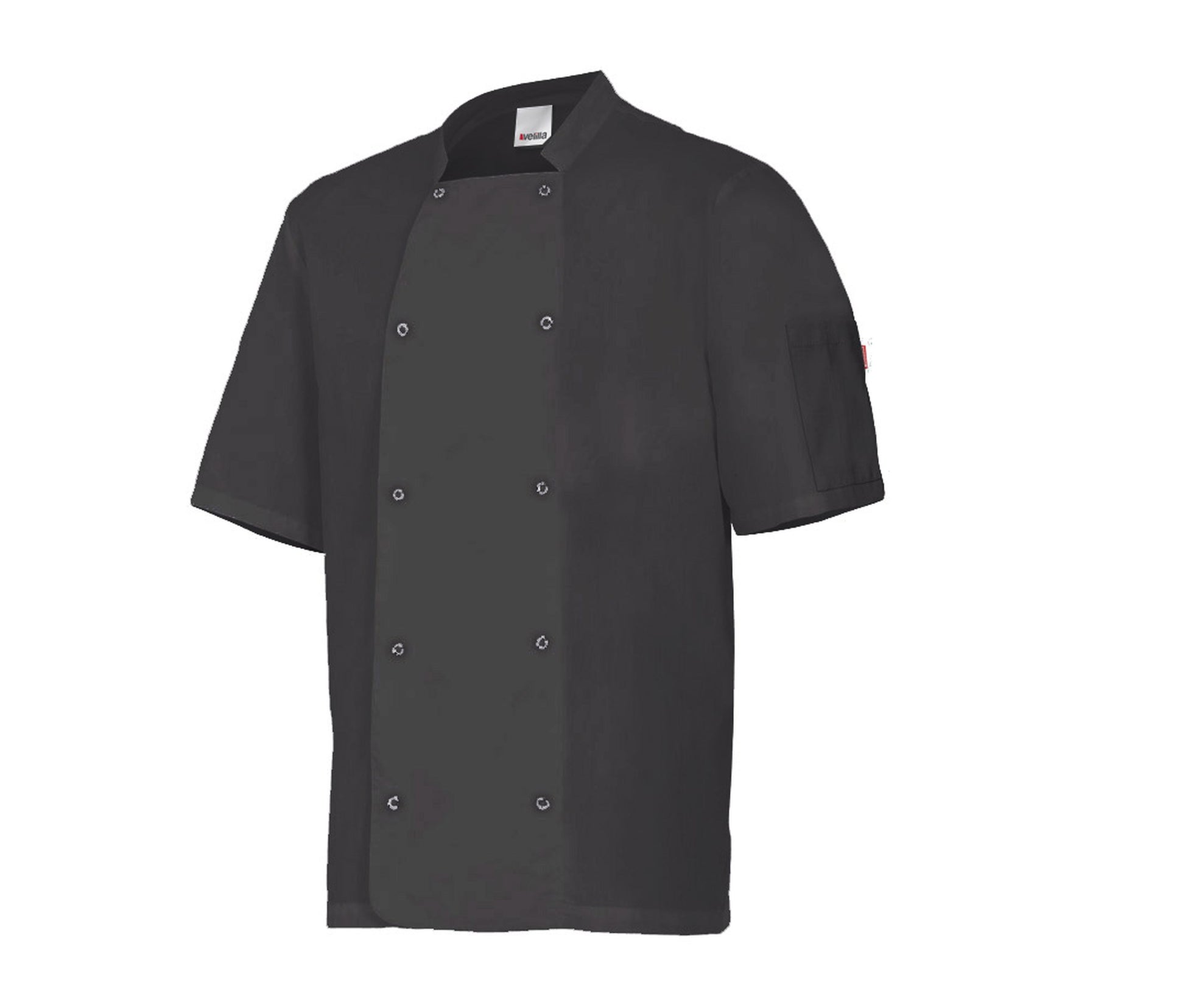Veste de Cuisinier Mc Avec Boutons Pression - Black
