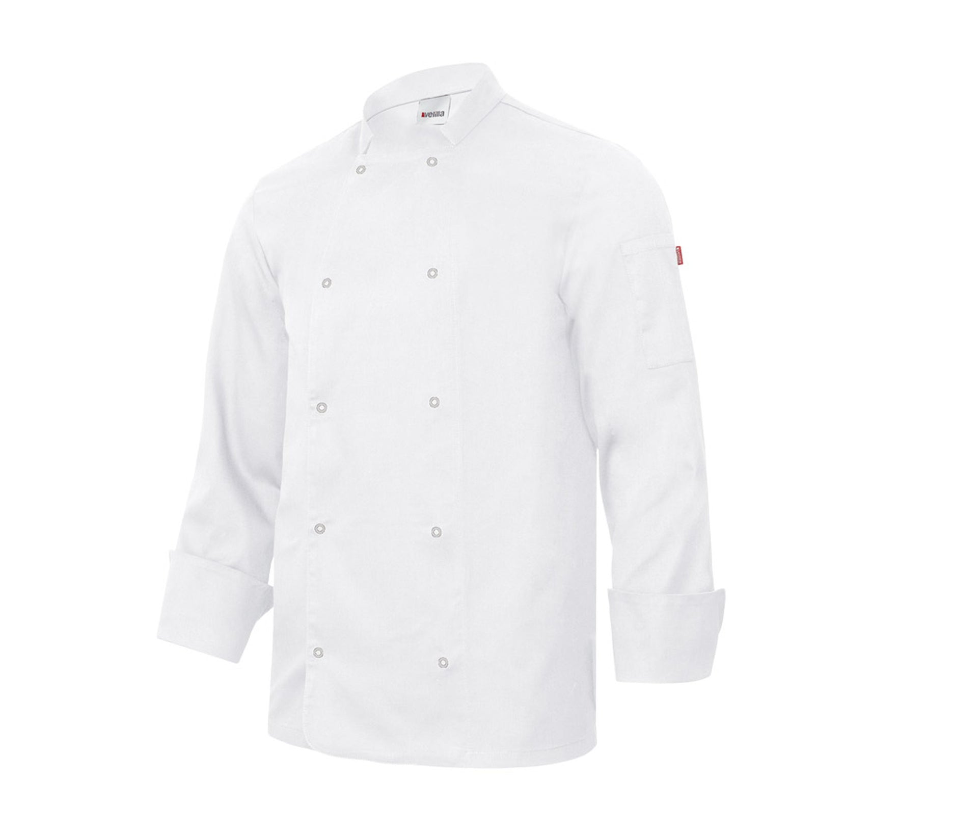 Veste de Cuisinier Ml Avec Boutons Pression - White