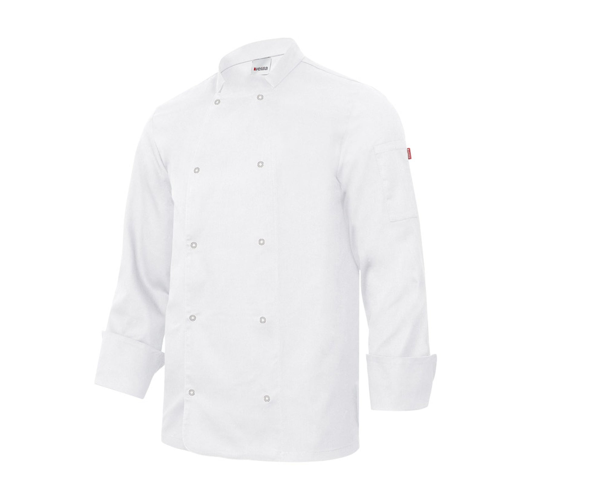 Veste de Cuisinier Ml Avec Boutons Pression - White