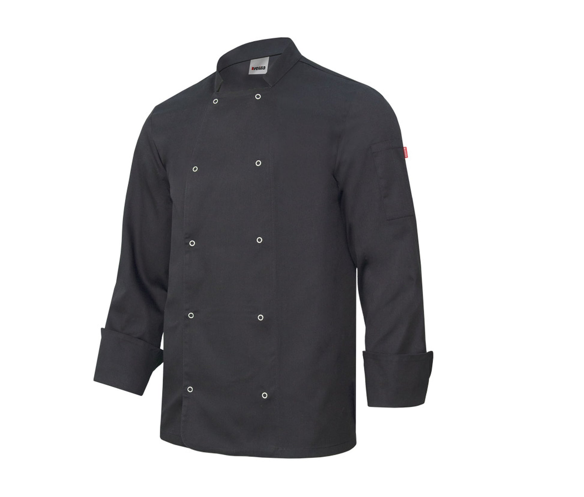 Veste de Cuisinier Ml Avec Boutons Pression - Black